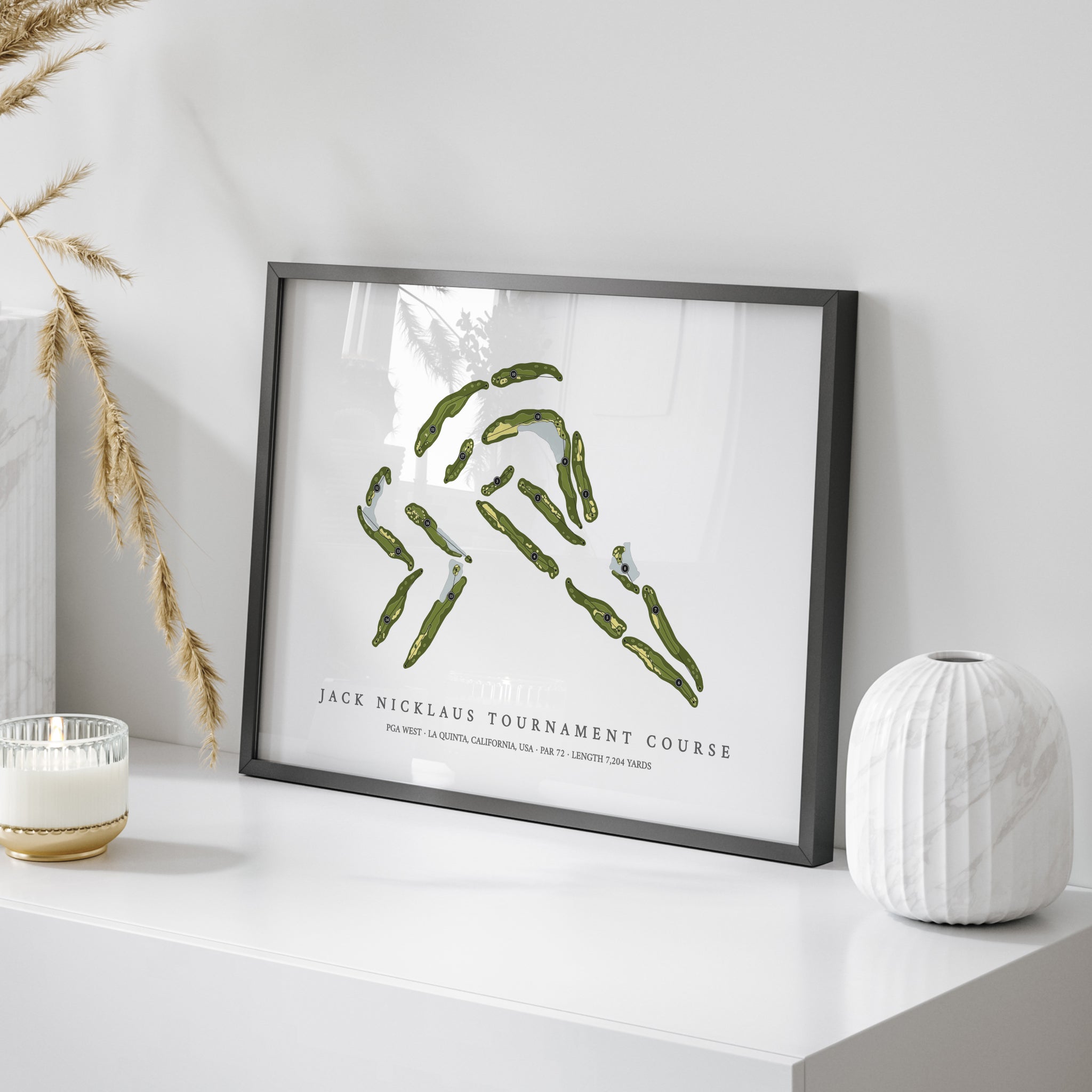 PGA West - Jack Nicklaus Tournament Course | Golf Course Print | On Table