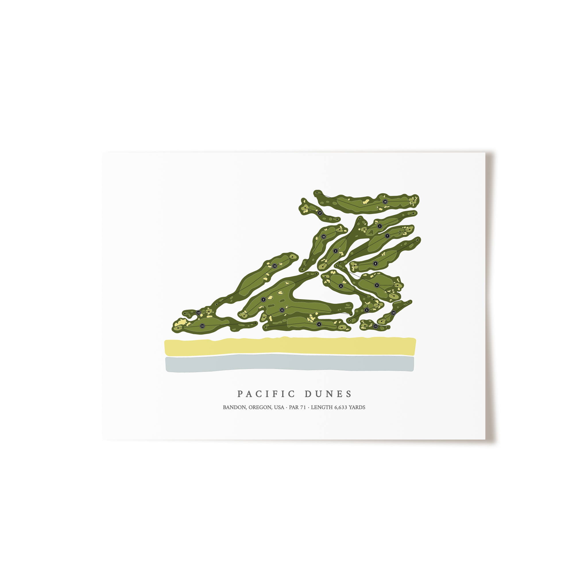 Pacific Dunes | Golf Course Print | Unframed