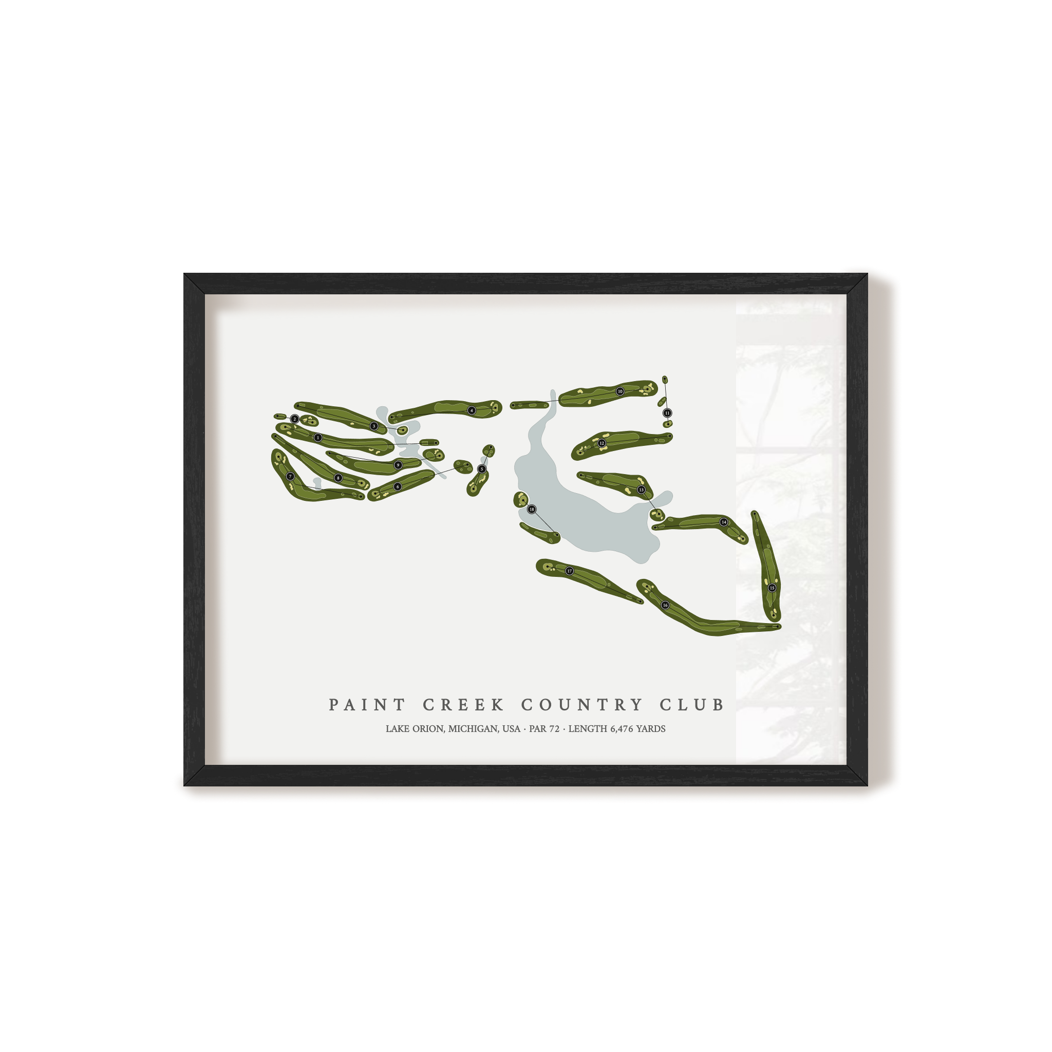Paint Creek Country Club | Golf Course Map | Black+Frame