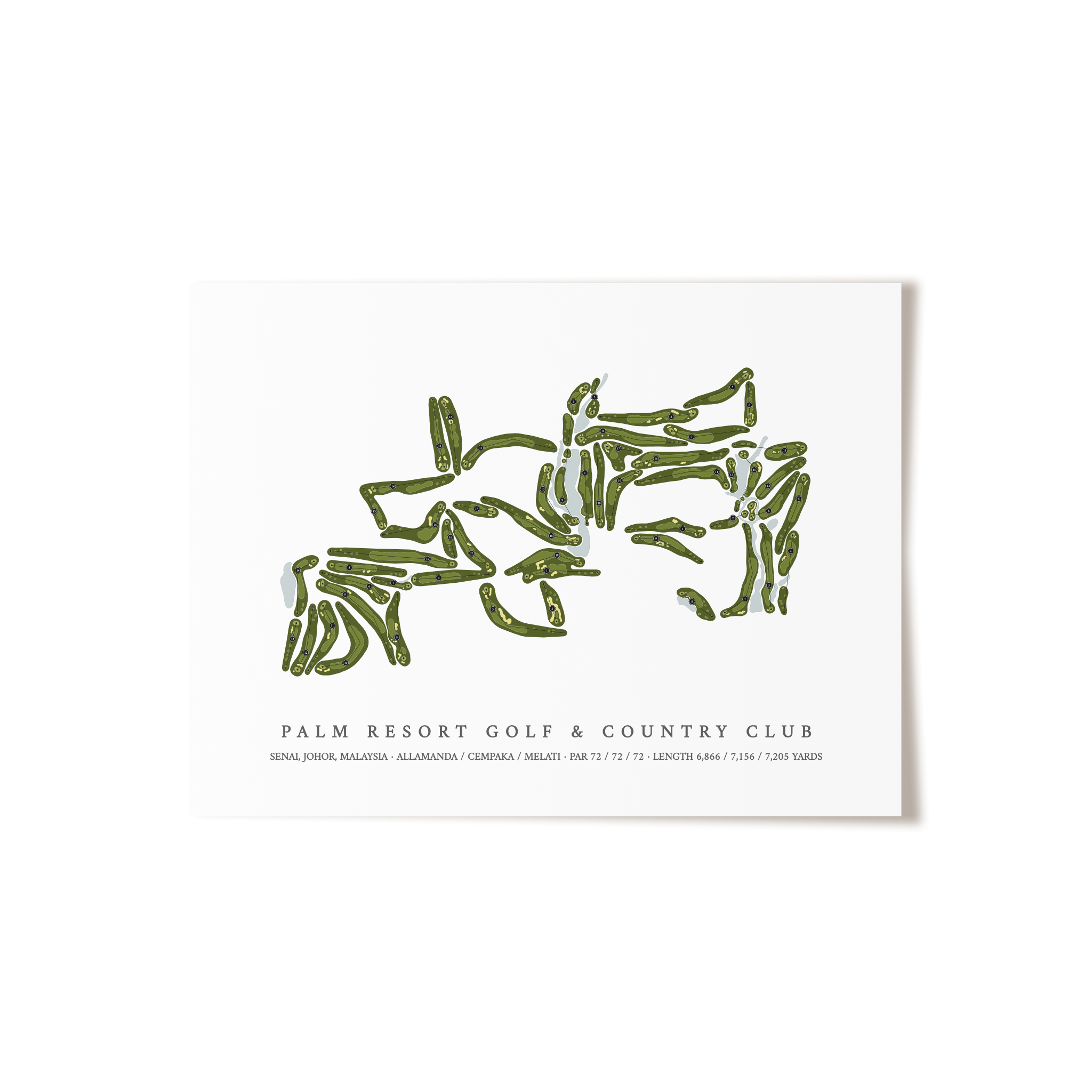 Palm Resort Golf & Country Club | Golf Course Map | Unframed