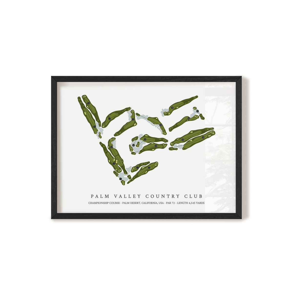 Palm Valley Country Club - Championship Course | Golf Course Print | Black Frame
