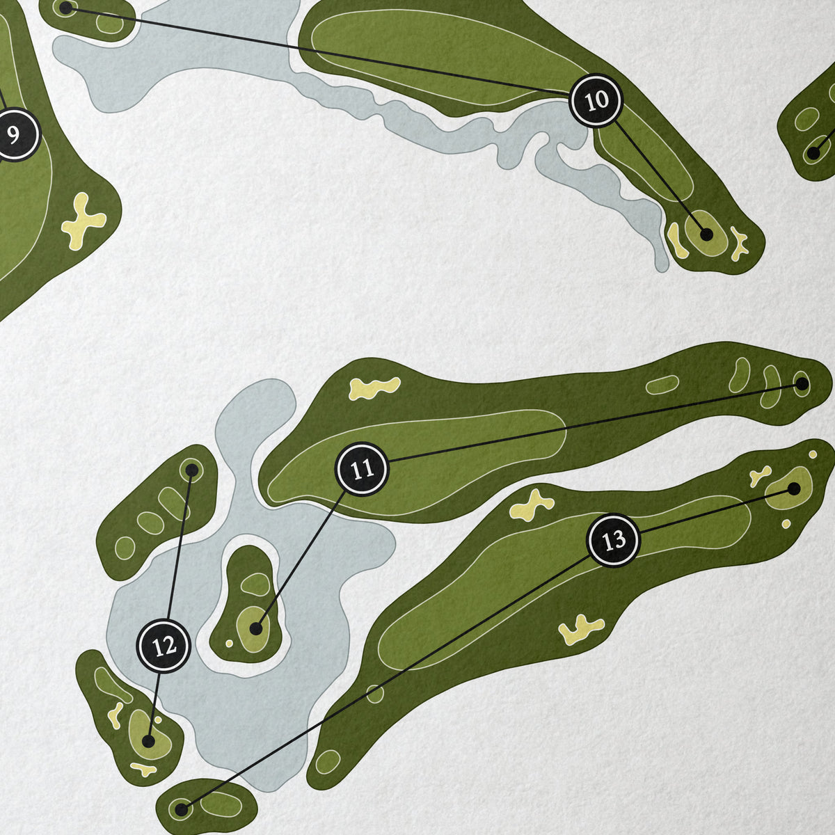 Palm Valley Country Club - Championship Course | Golf Course Print | Close Up