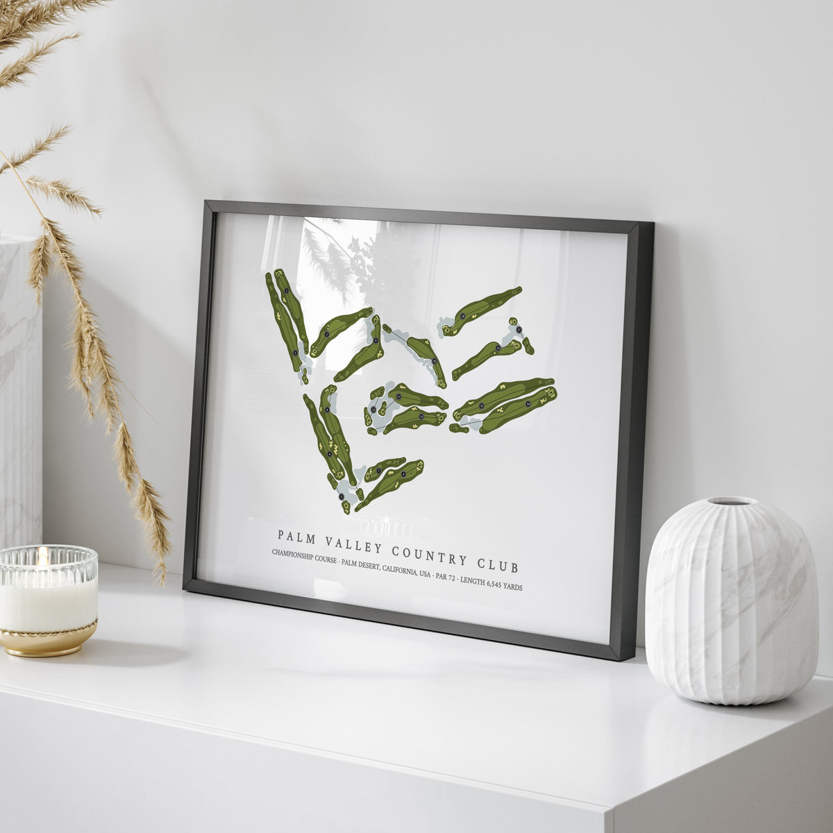 Palm Valley Country Club - Championship Course | Golf Course Print | On Table