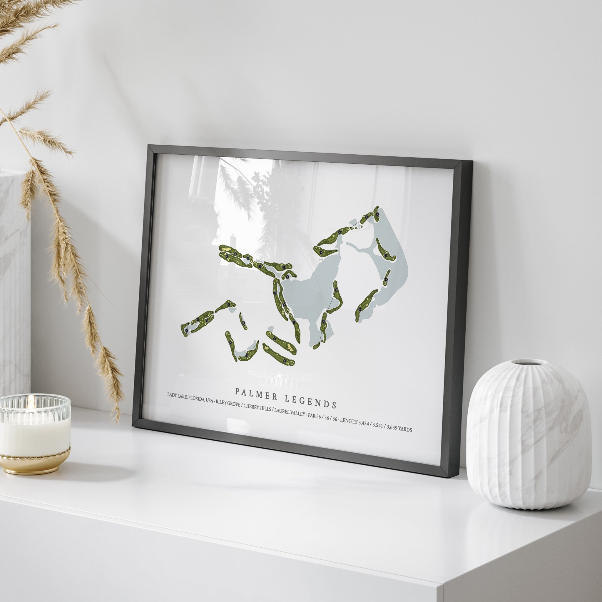 Palmer Legends | Golf Course Print | On Table