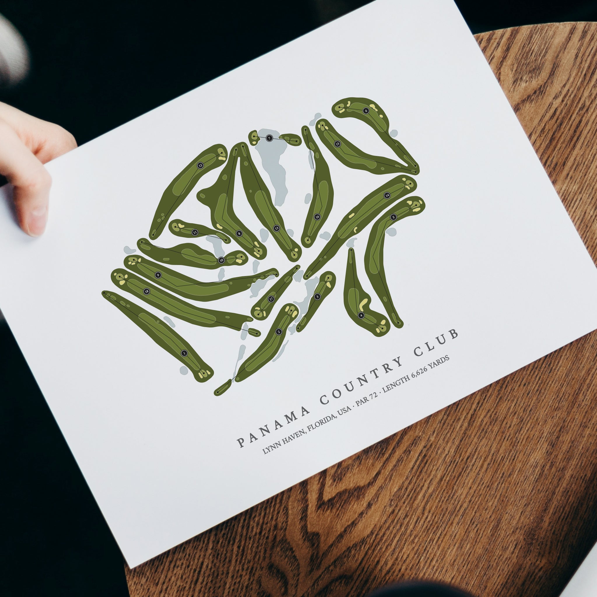 Panama Country Club | Golf Course Map | With Laptop