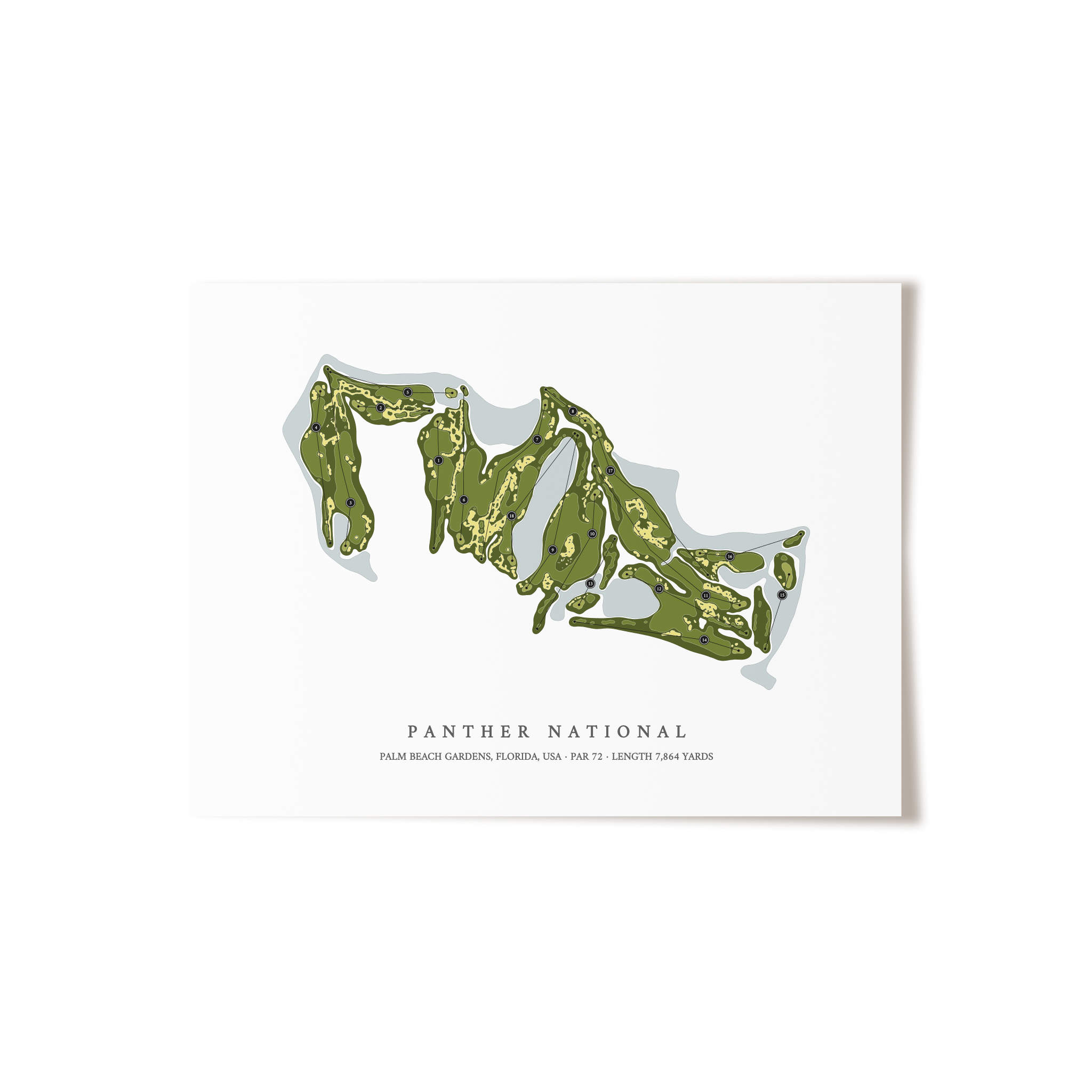 Panther National | Golf Course Map | Unframed