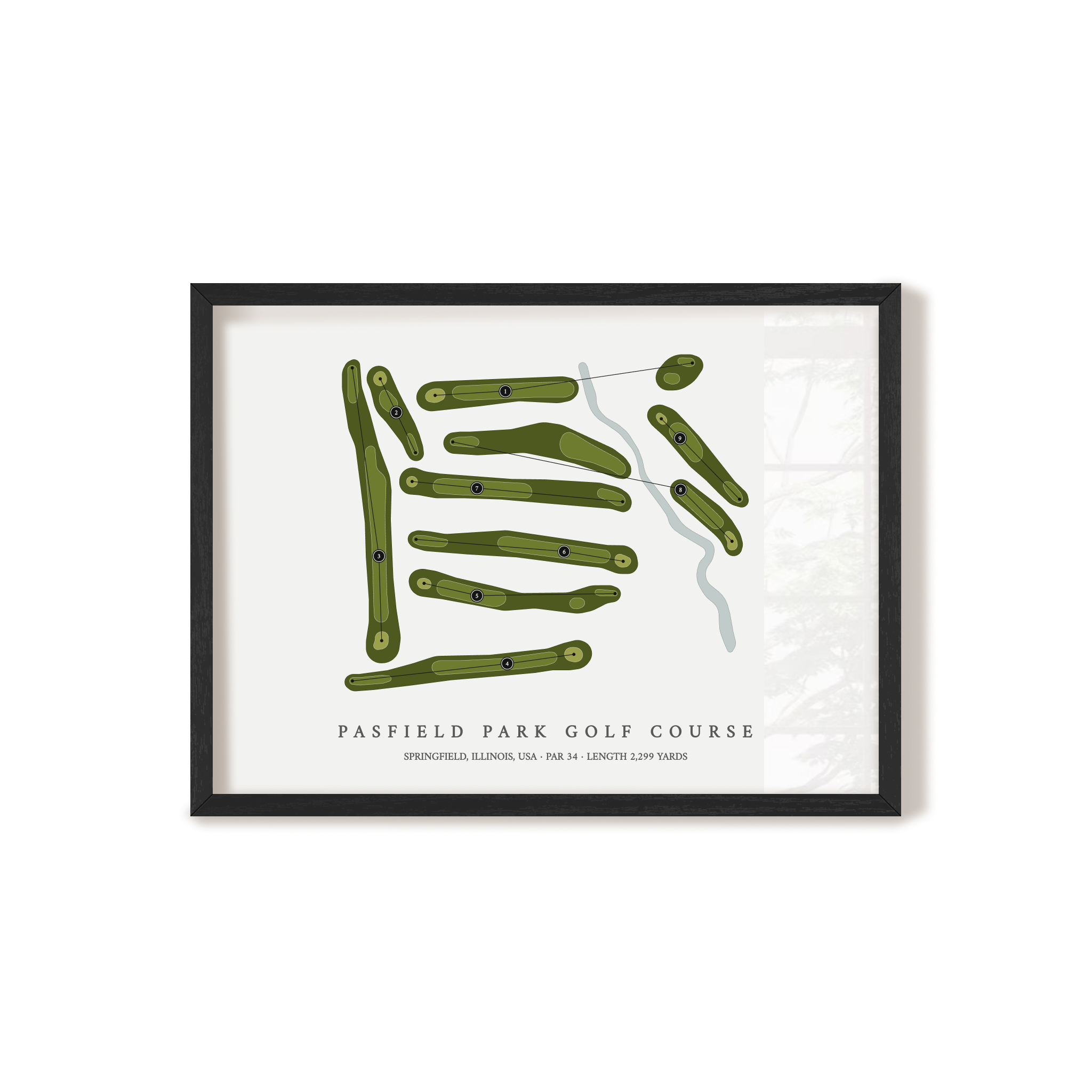 Pasfield Park Golf Course | Golf Course Map | Black Frame