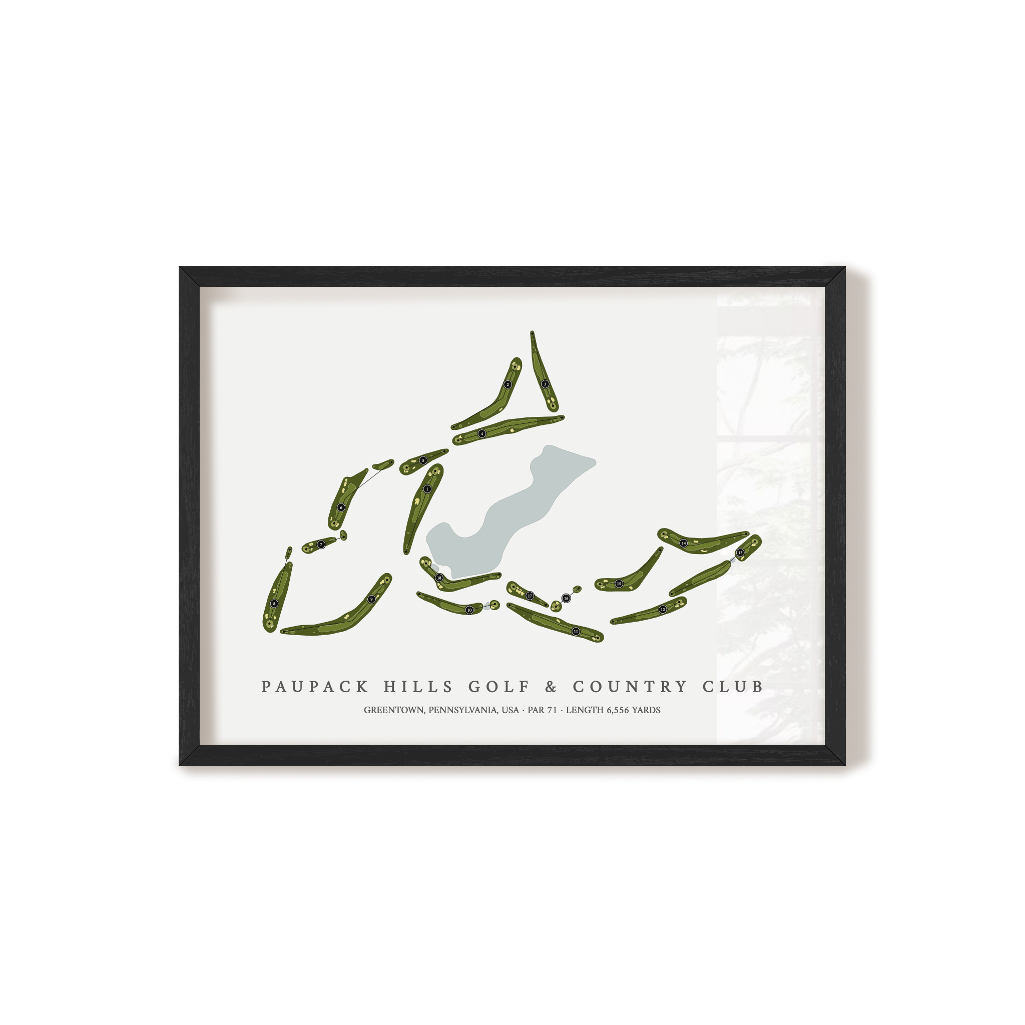 Paupack Hills Golf & Country Club | Golf Course Map | Black+Frame