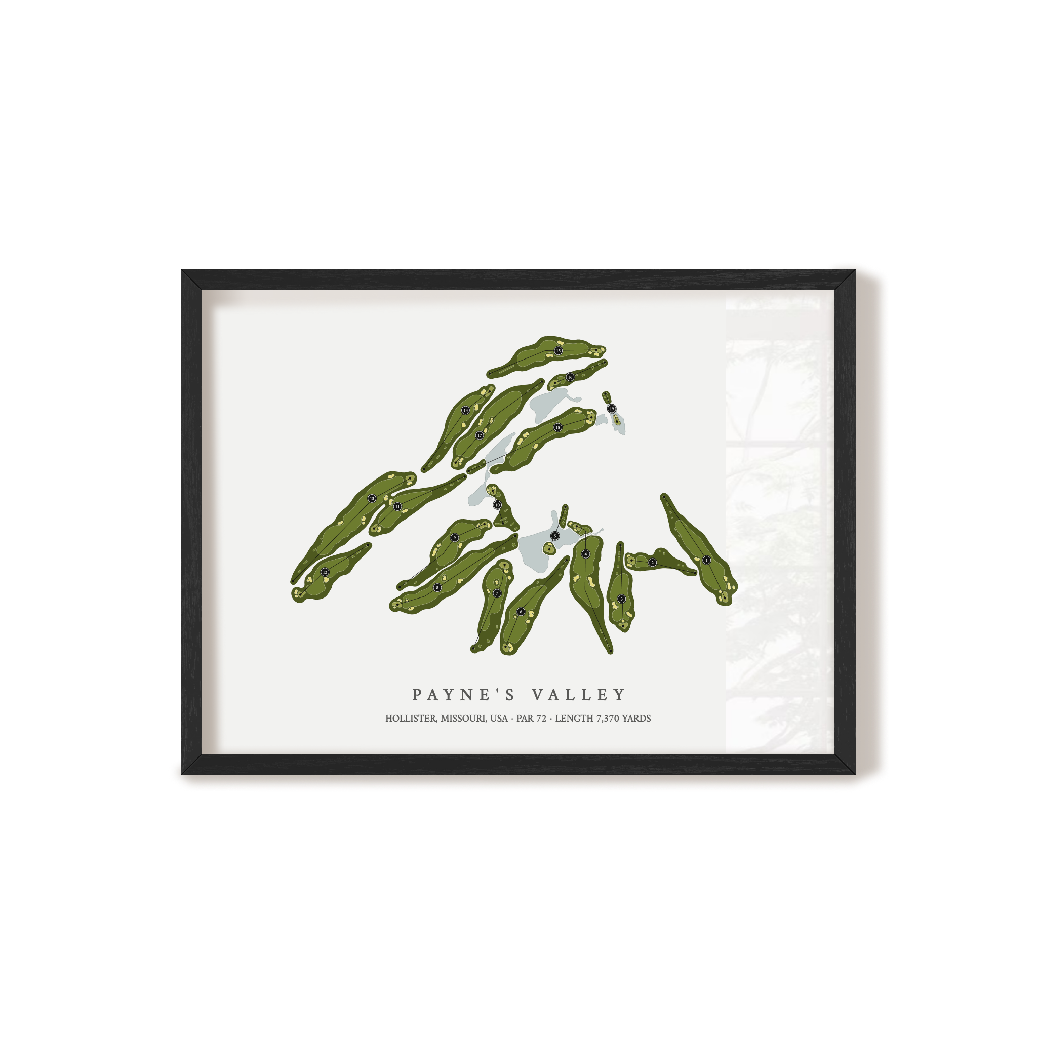 Payne's Valley | Golf Course Print | Black Frame
