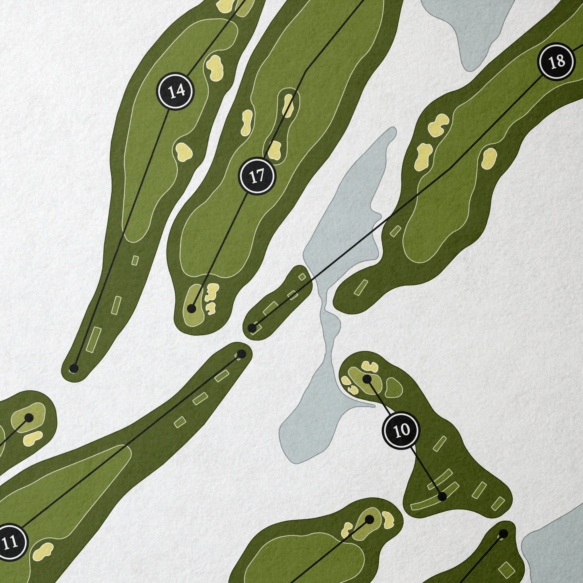 Payne's Valley | Golf Course Print | Close Up