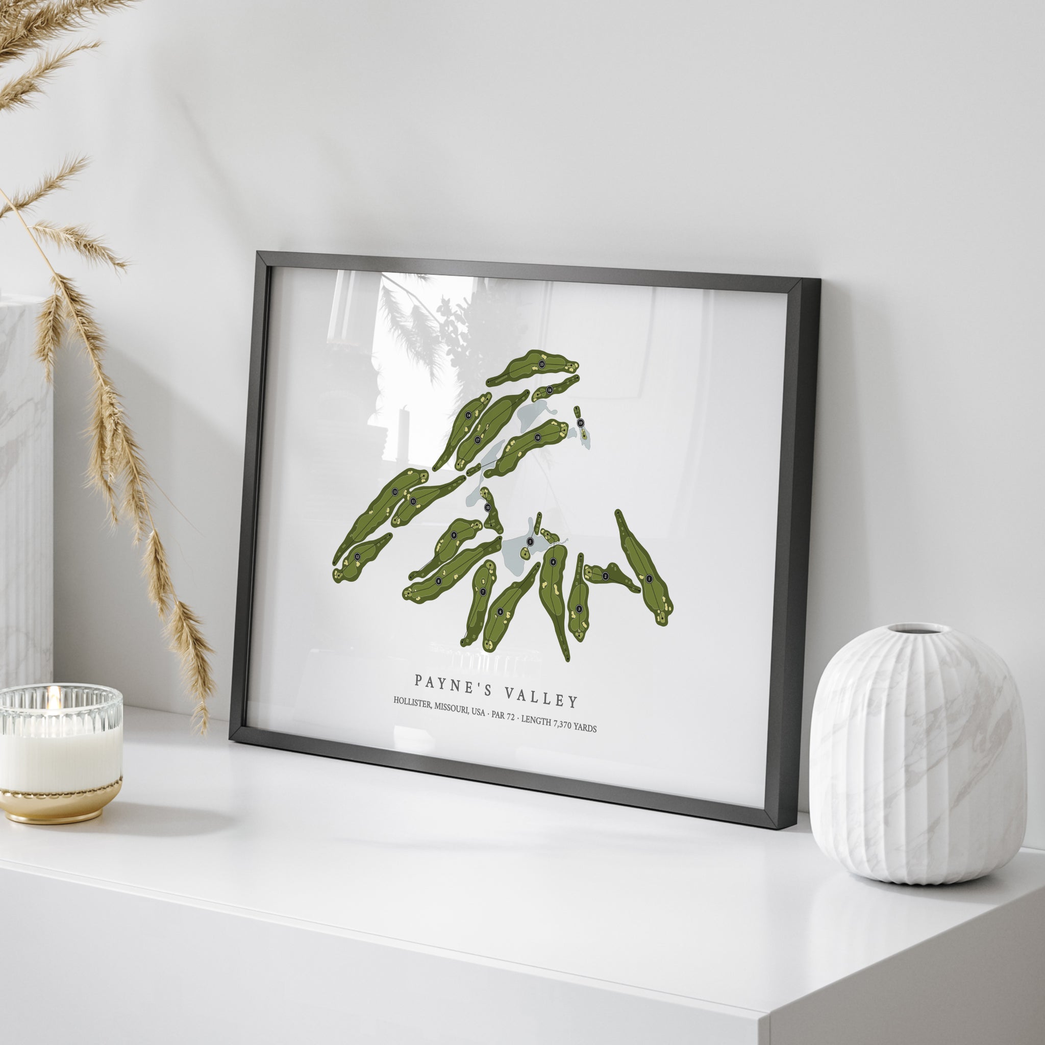 Payne's Valley | Golf Course Print | On Table