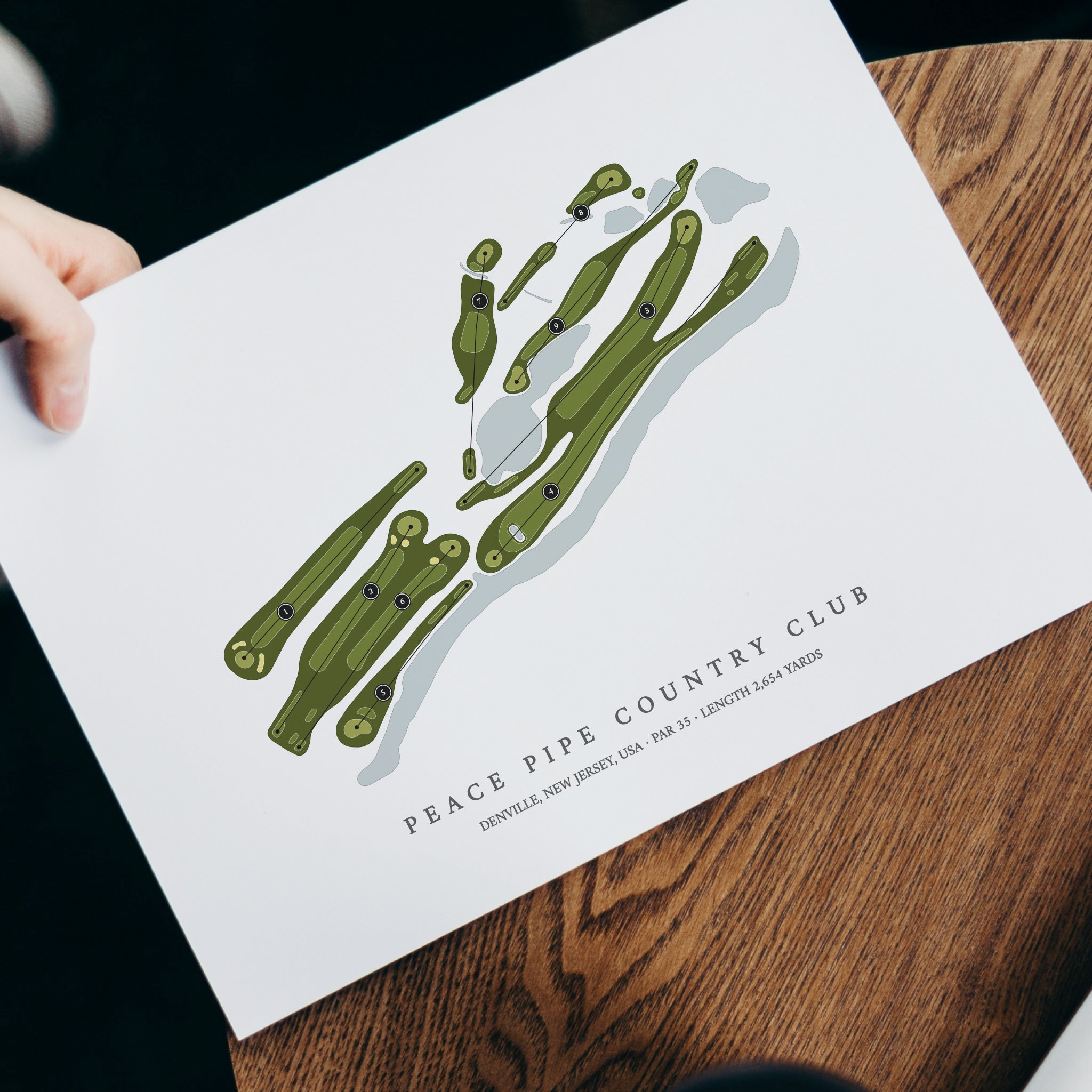 Peace Pipe Country Club | Golf Course Map | With Laptop