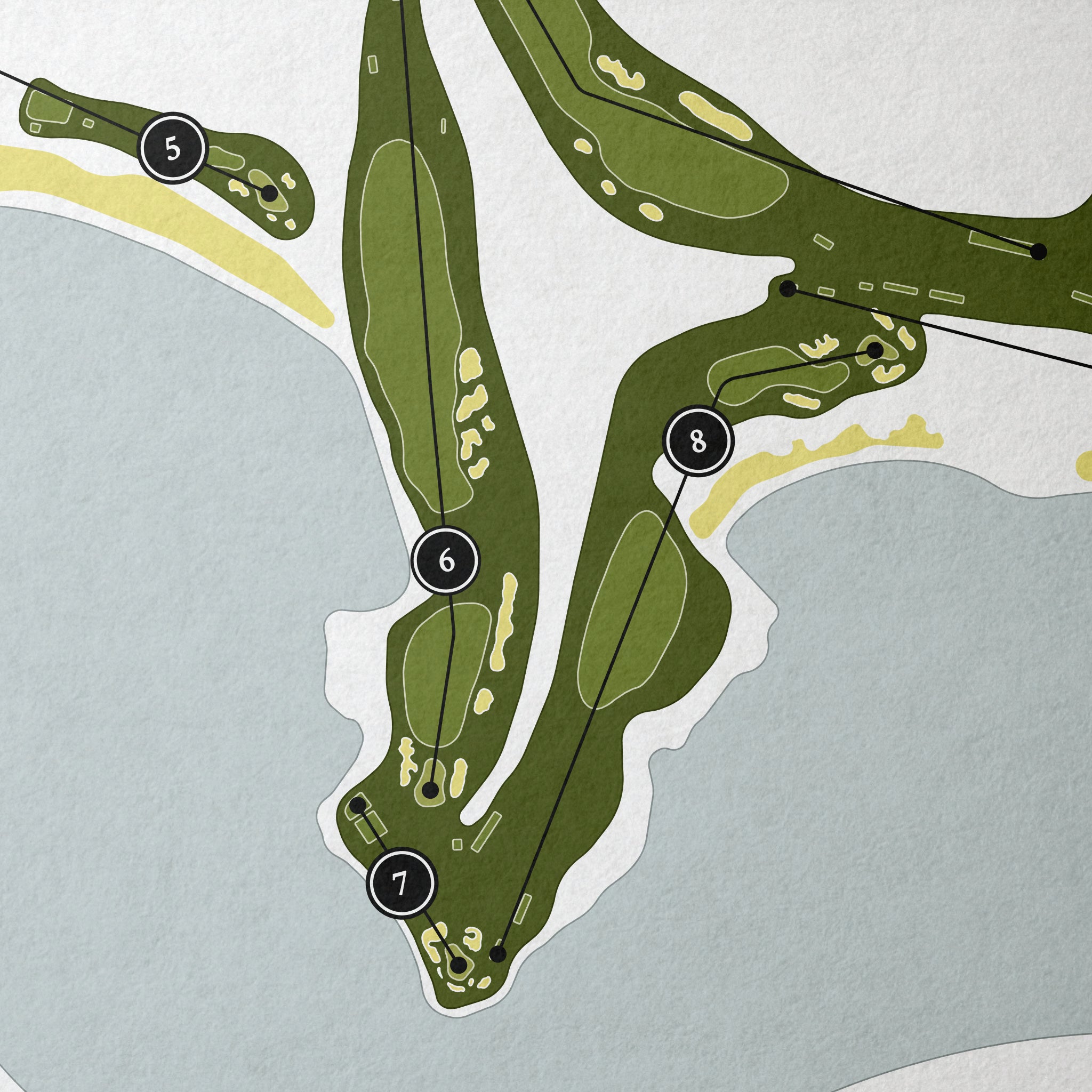 Pebble Beach Golf Links | Golf Course Print | Close Up