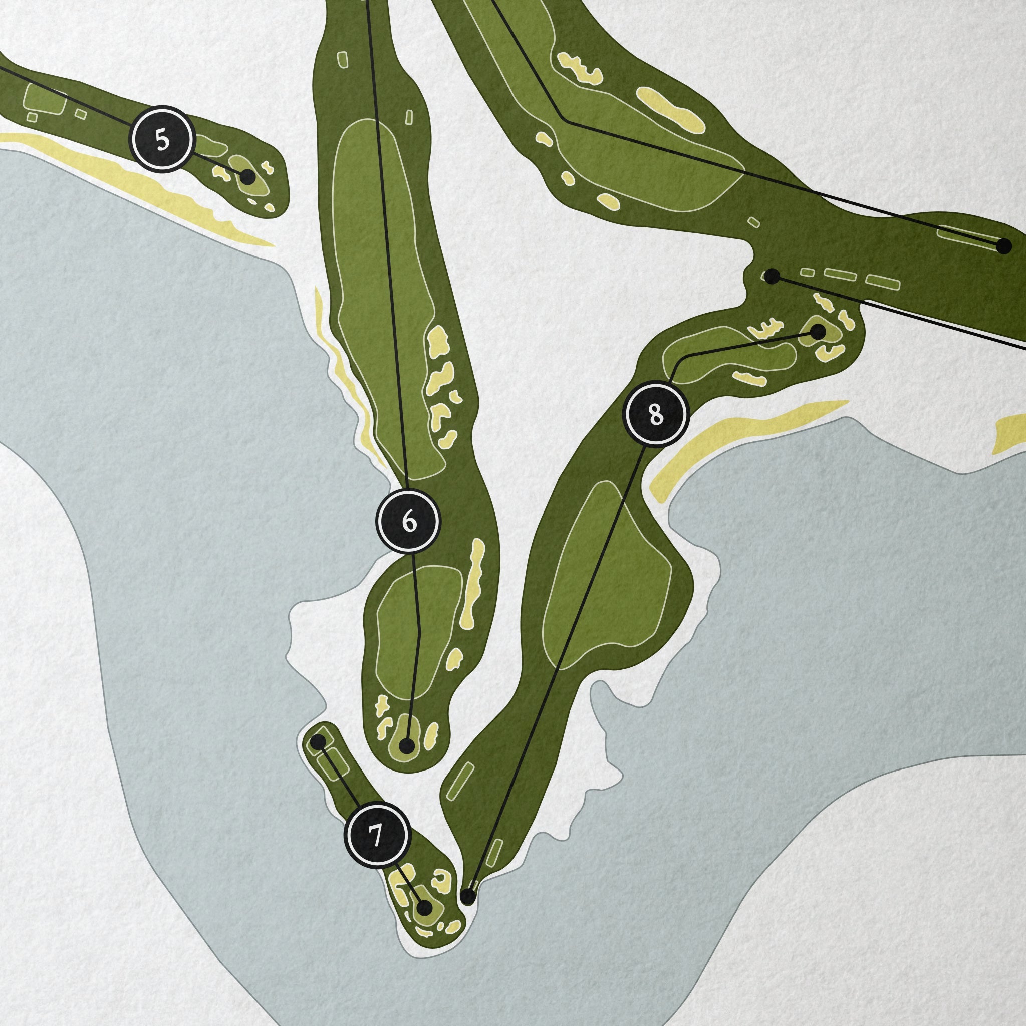 Pebble Beach Golf Links | Golf Course Print | Close Up