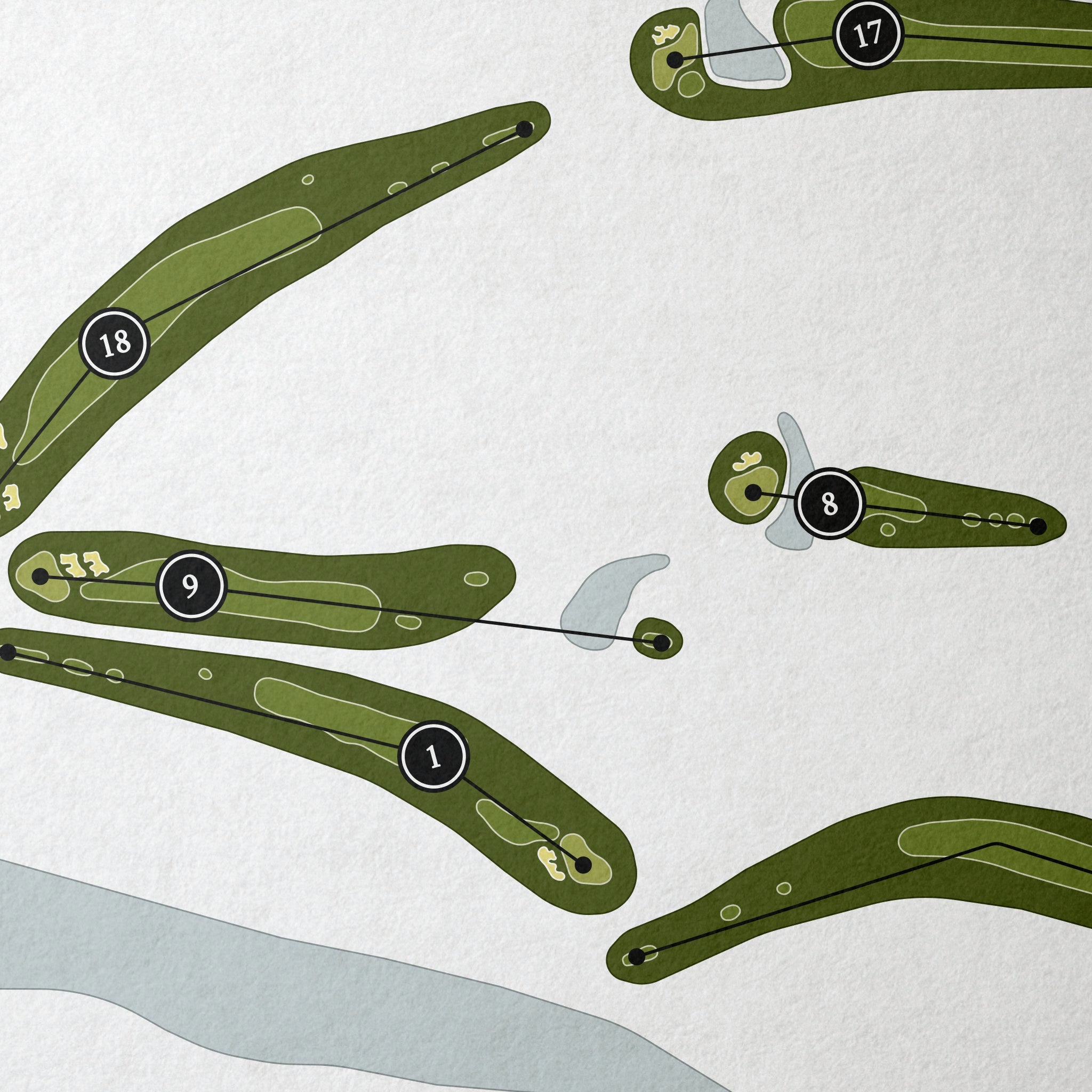 Pecan Plantation Country Club | Golf Course Map | Close Up