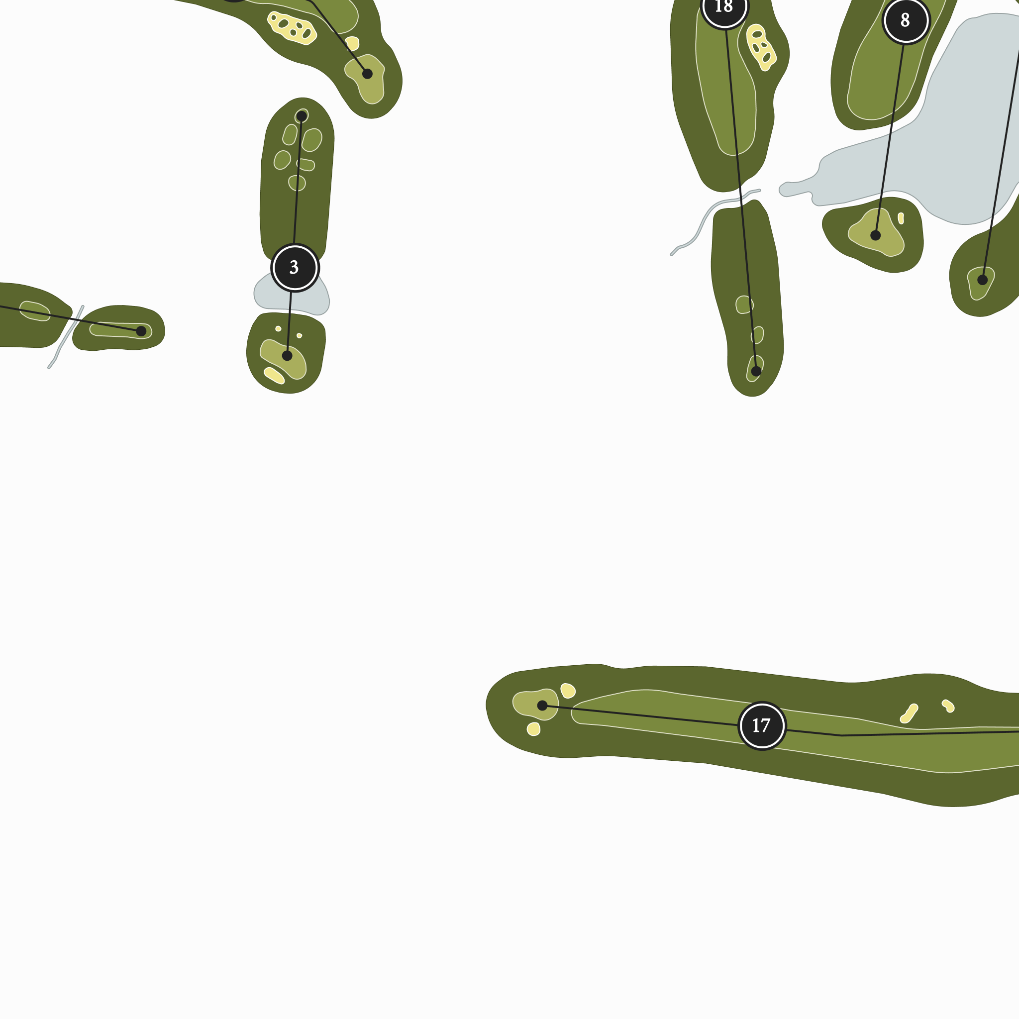 Penderbrook Golf Club | Golf Course Map | Close Up