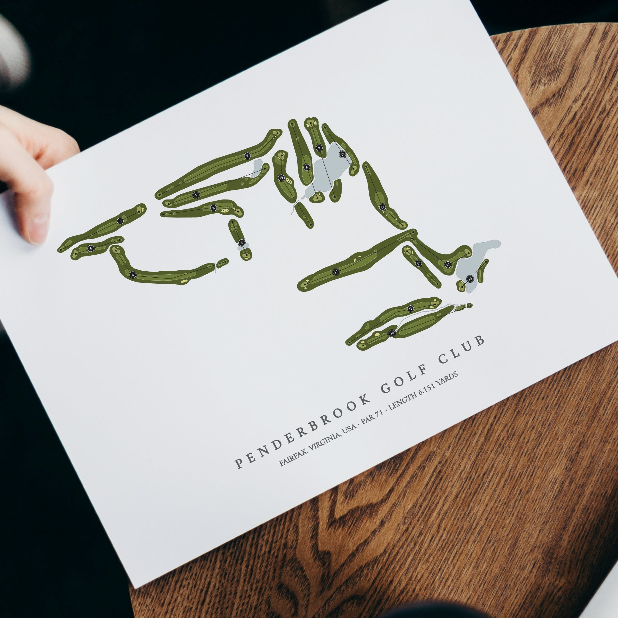 Penderbrook Golf Club | Golf Course Map | With Laptop