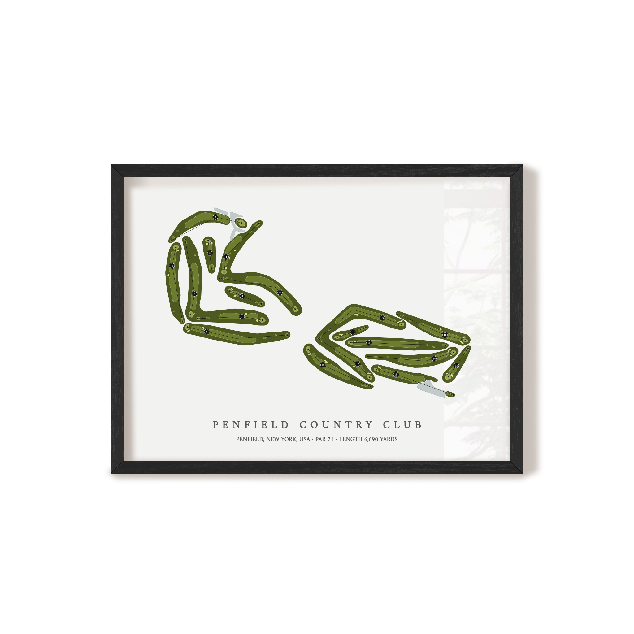 Penfield Country Club | Golf Course Map | Black+Frame