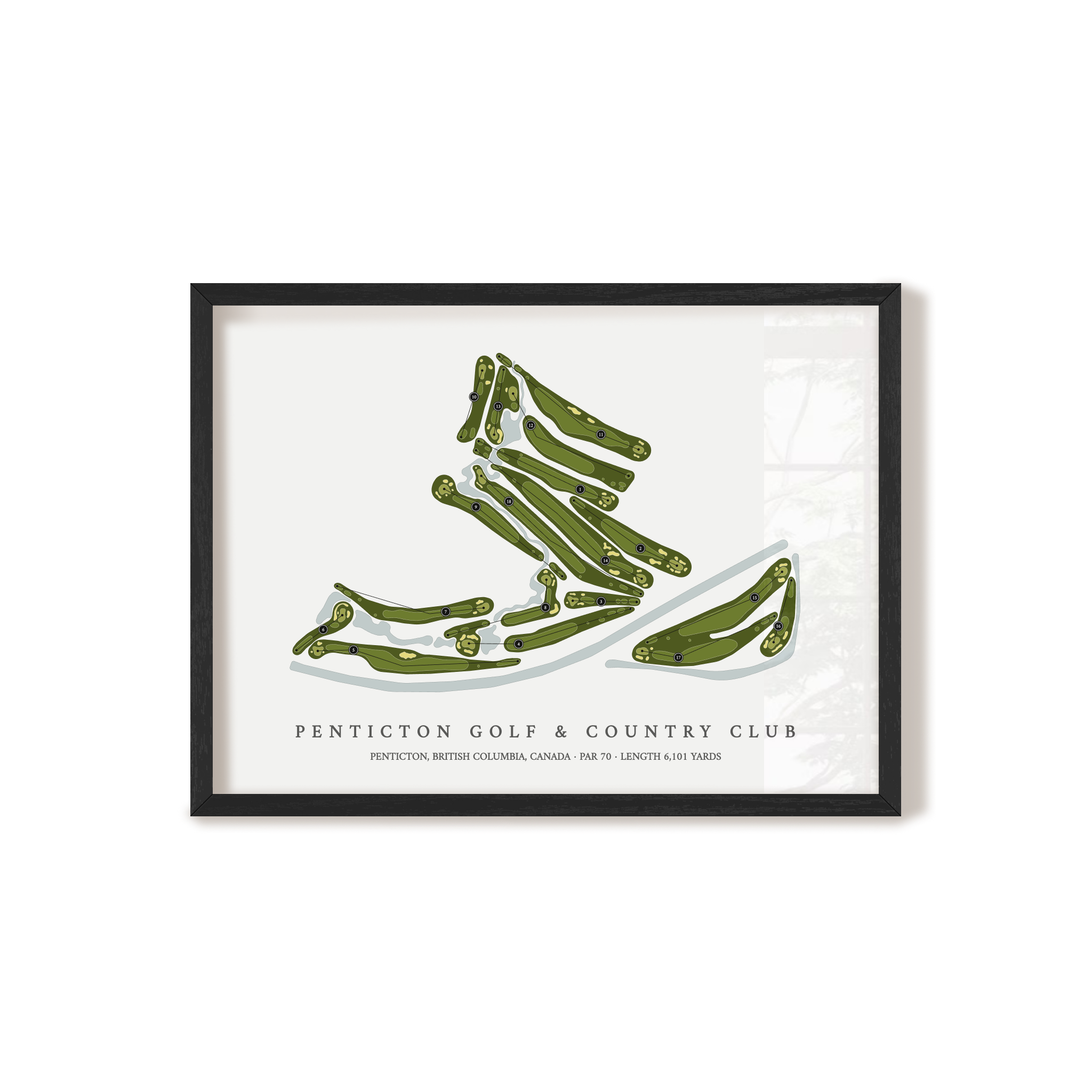 Penticton Golf & Country Club | Golf Course Map | Black+Frame