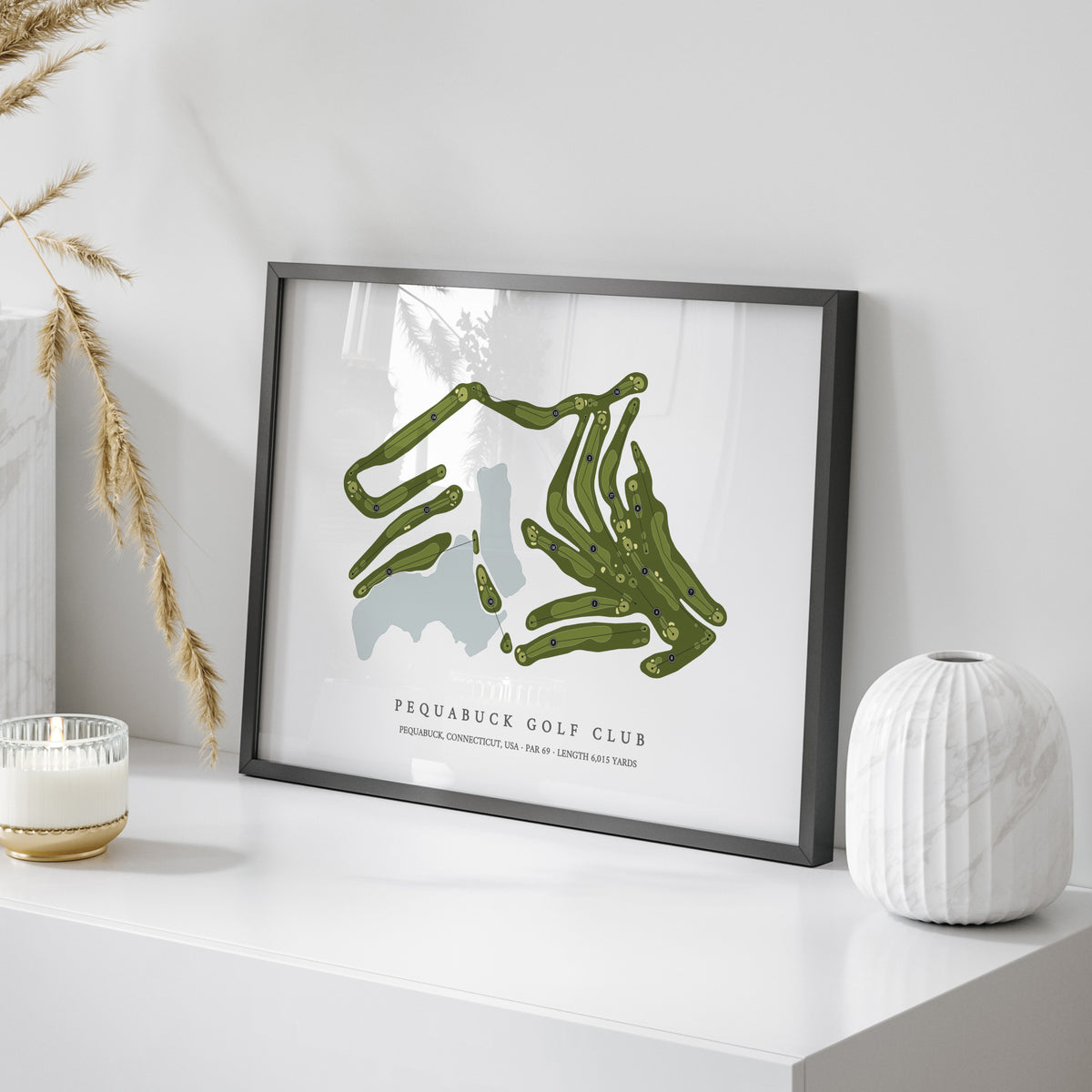 Pequabuck Golf Club | Golf Course Print | On Table