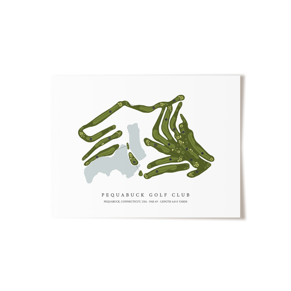 Pequabuck Golf Club | Golf Course Print | Unframed