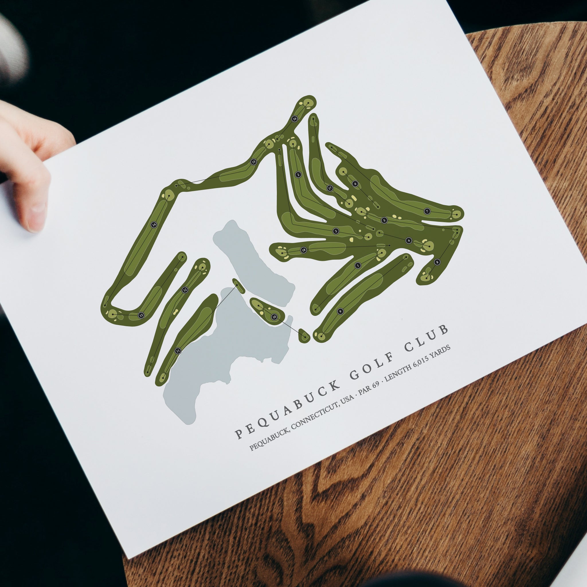 Pequabuck Golf Club | Golf Course Map | With Laptop