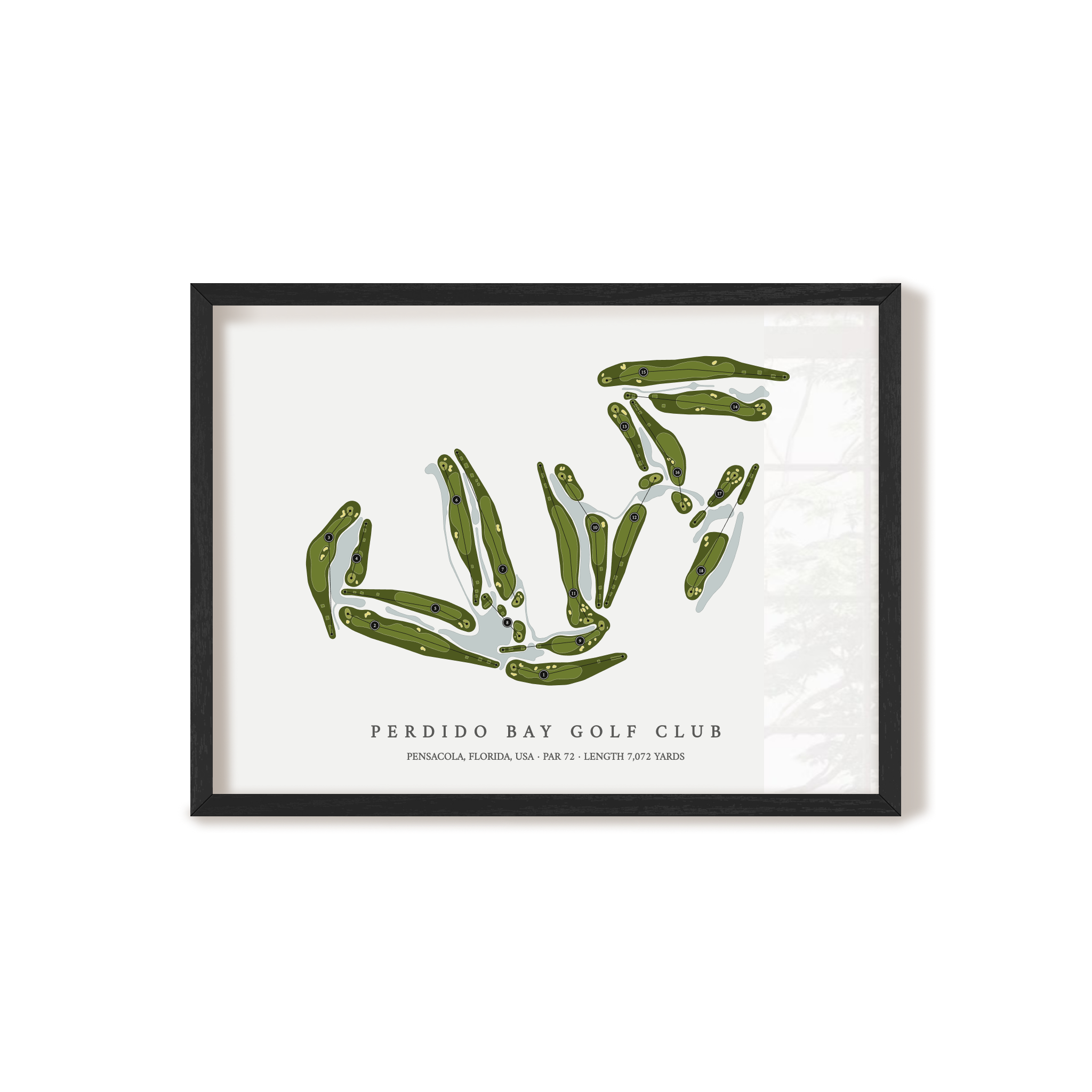 Perdido Bay Golf Club | Golf Course Map | Black Frame