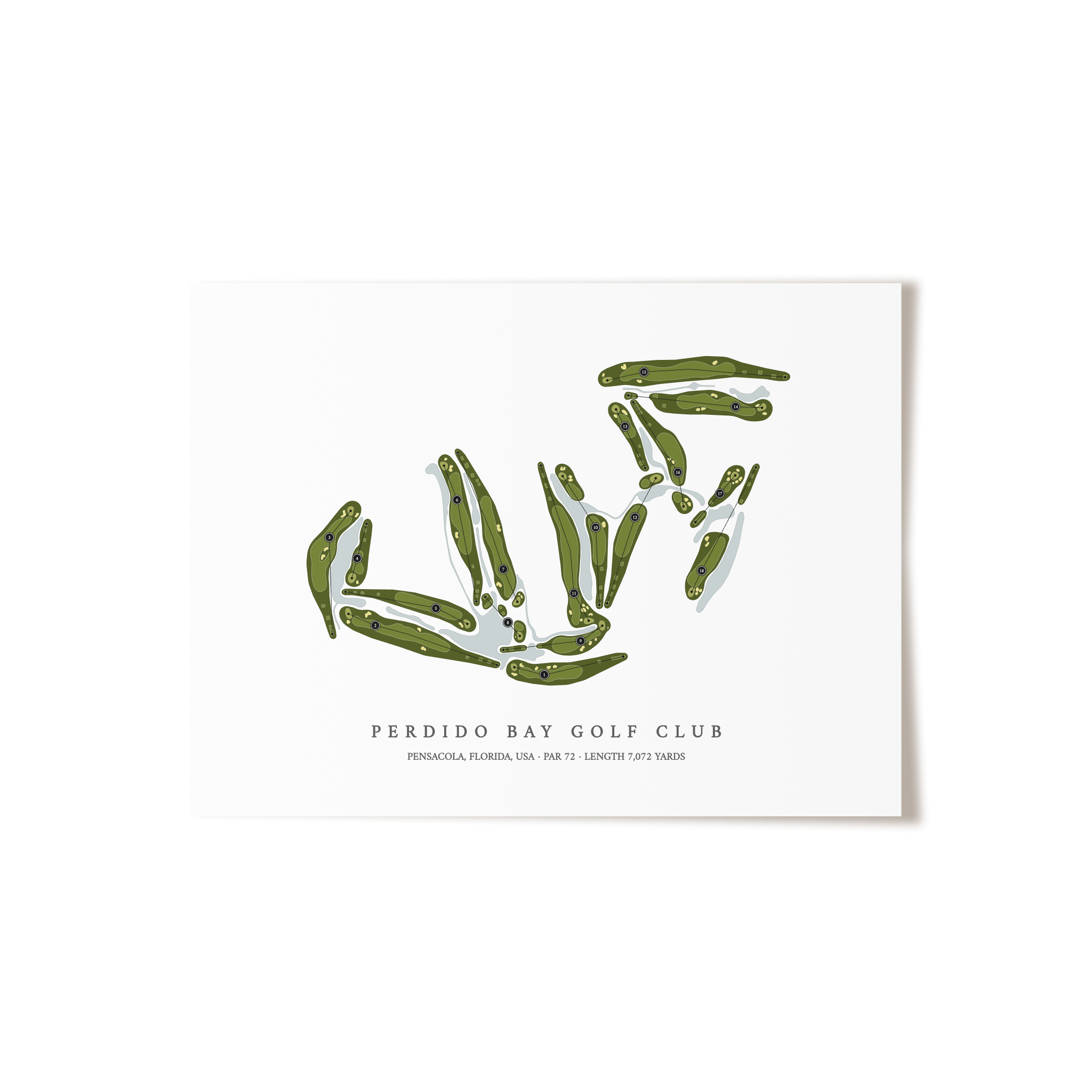 Perdido Bay Golf Club | Golf Course Map | Unframed