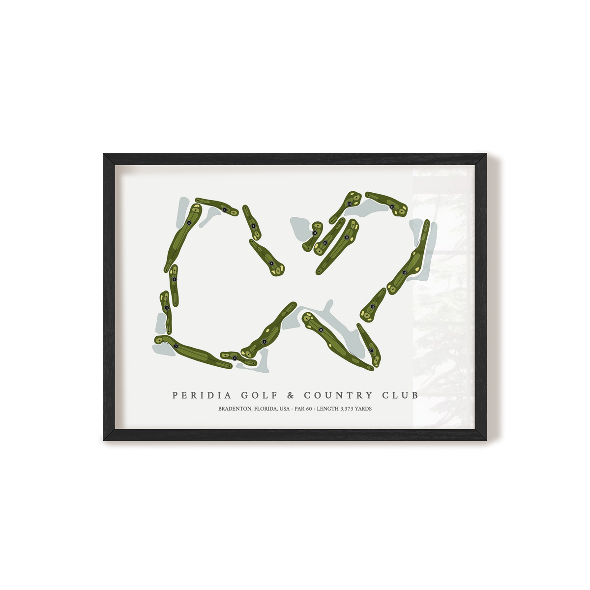 Peridia Golf & Country Club | Golf Course Map | Black Frame