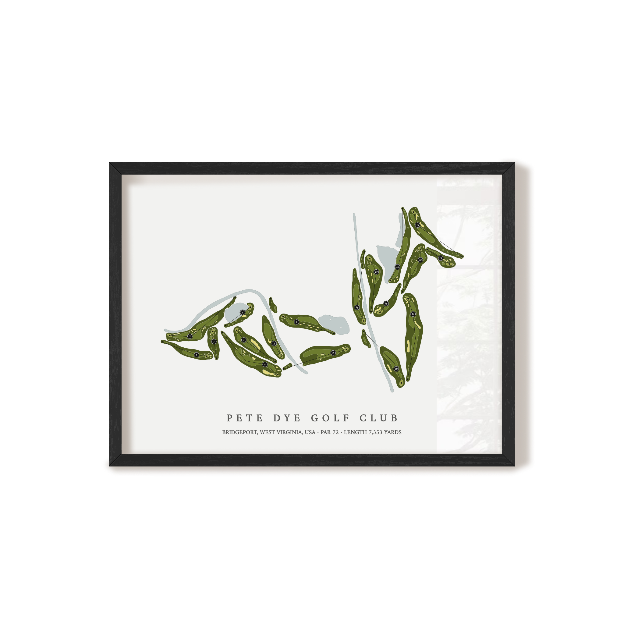 Pete Dye Golf Club | Golf Course Map | Black+Frame
