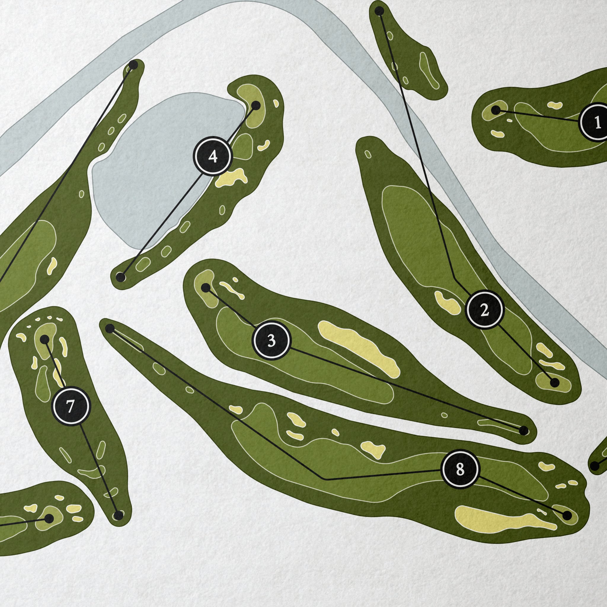 Pete Dye Golf Club | Golf Course Map | Close+Up