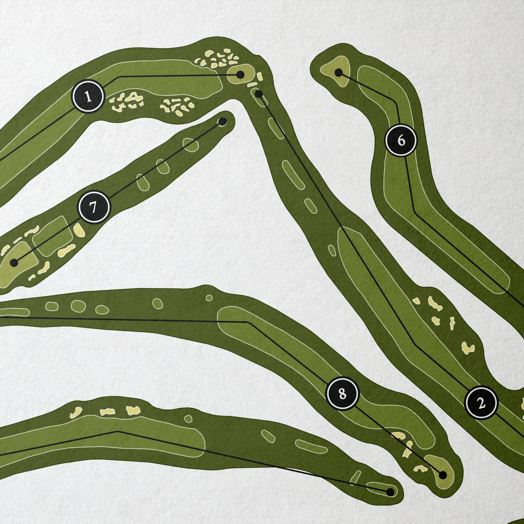 Pfau Golf Course at Indiana University | Golf Course Print | Close Up