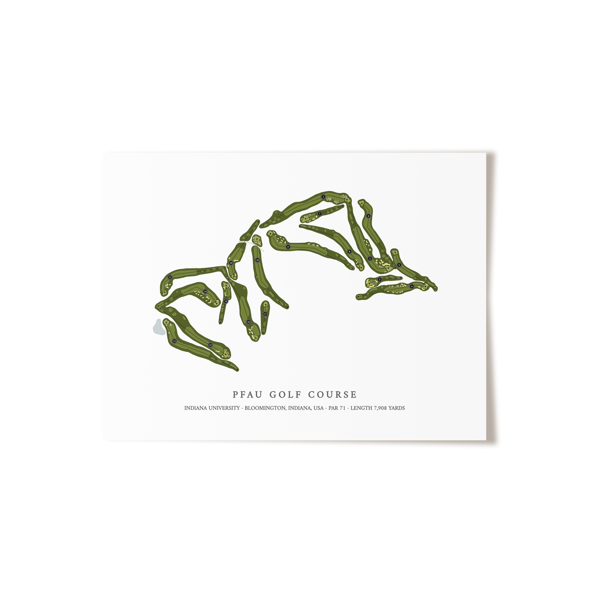 Pfau Golf Course at Indiana University | Golf Course Print | Unframed