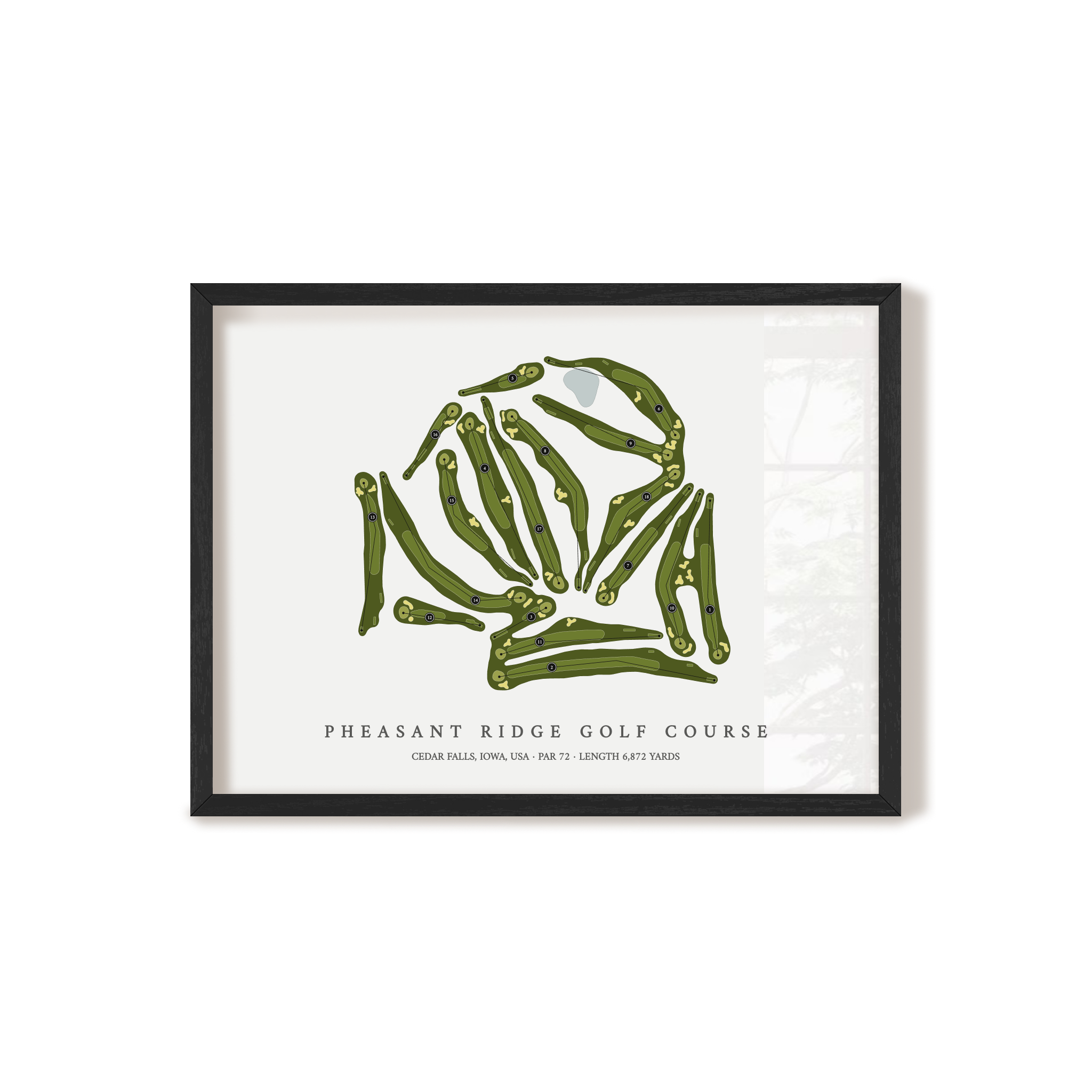 Pheasant Ridge Golf Course | Golf Course Map | Black Frame