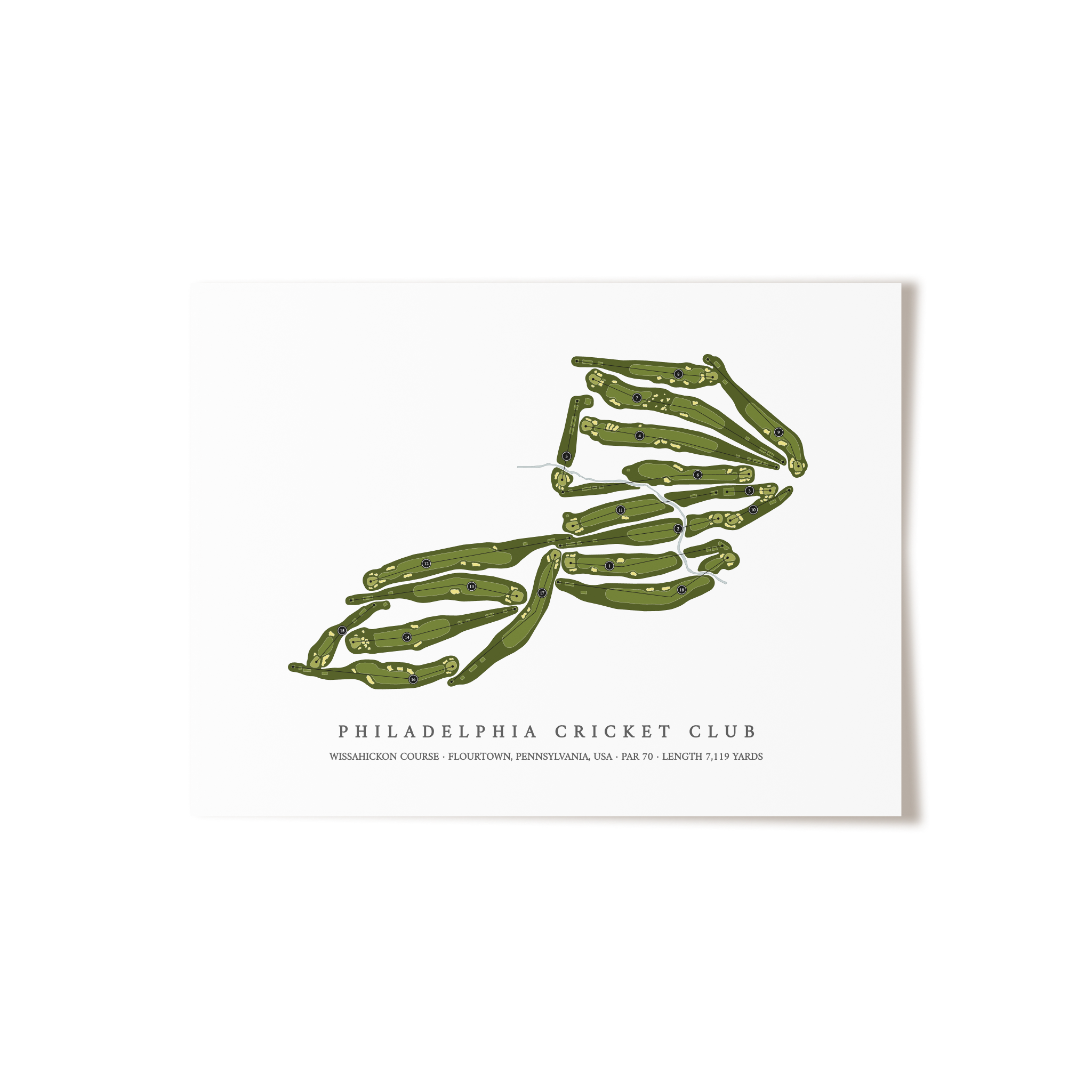 Philadelphia Cricket Club - Wissahickon Golf Course | Golf Course Print | Unframed