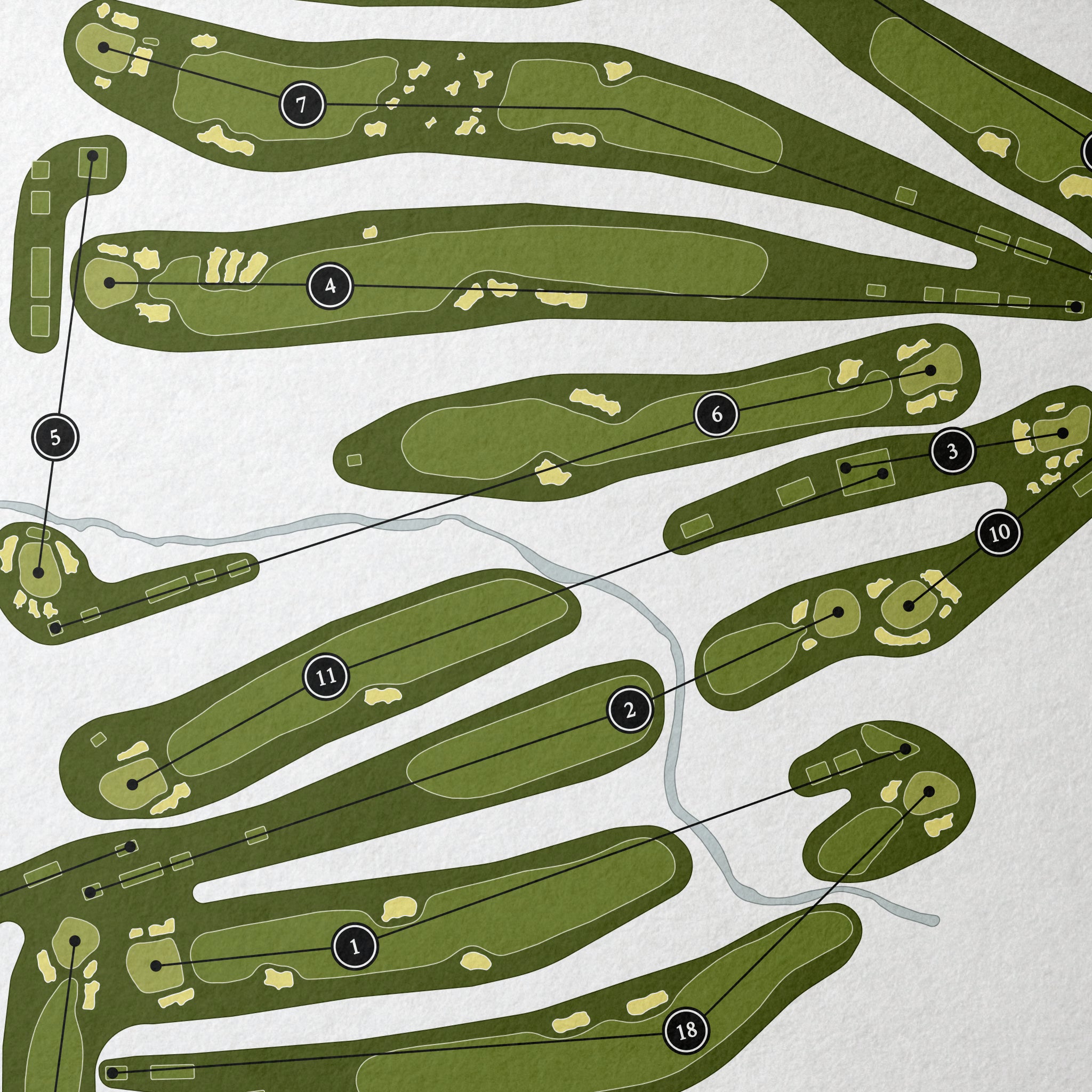 Philadelphia Cricket Club | Golf Course Print | Close+Up
