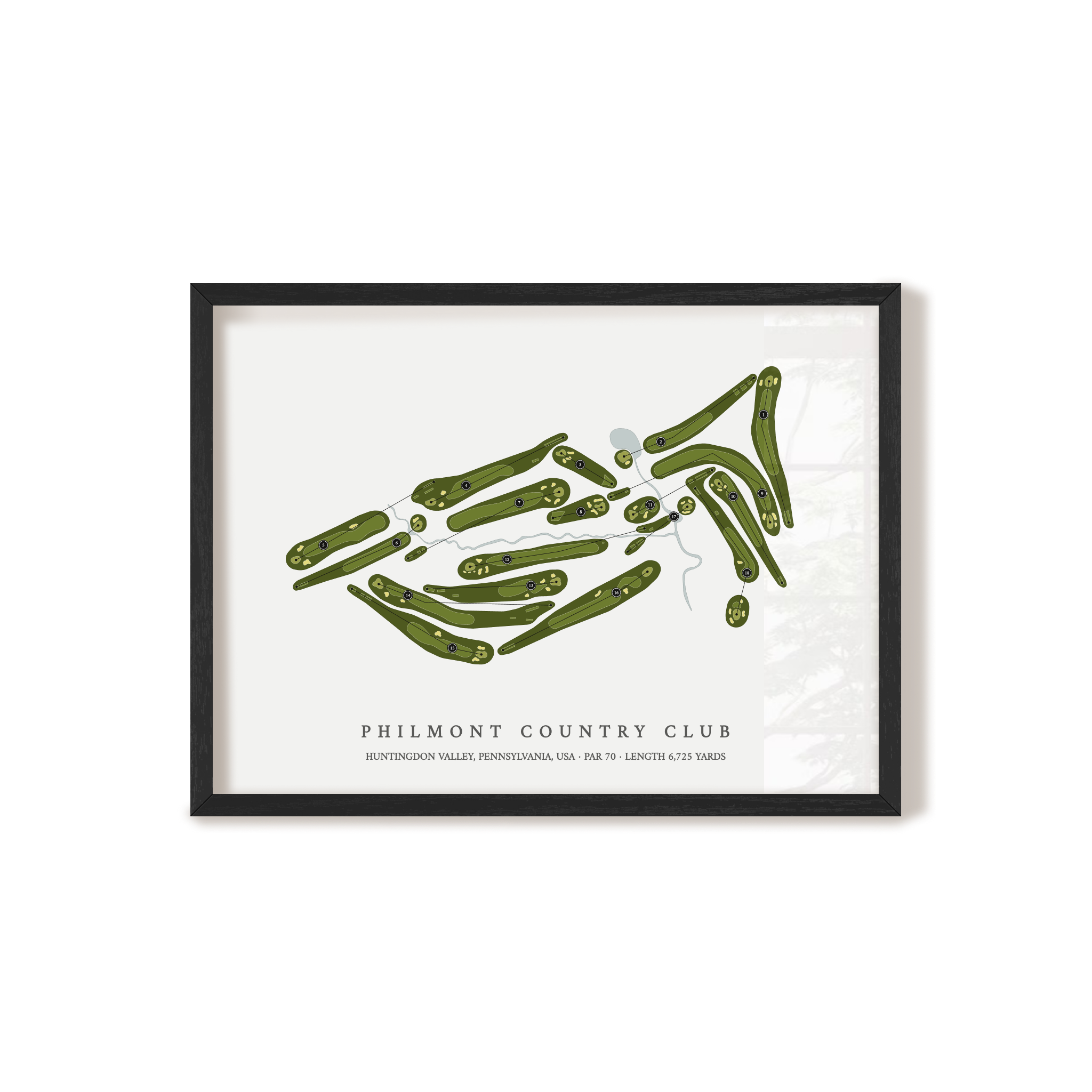 Philmont Country Club | Golf Course Map | Black+Frame