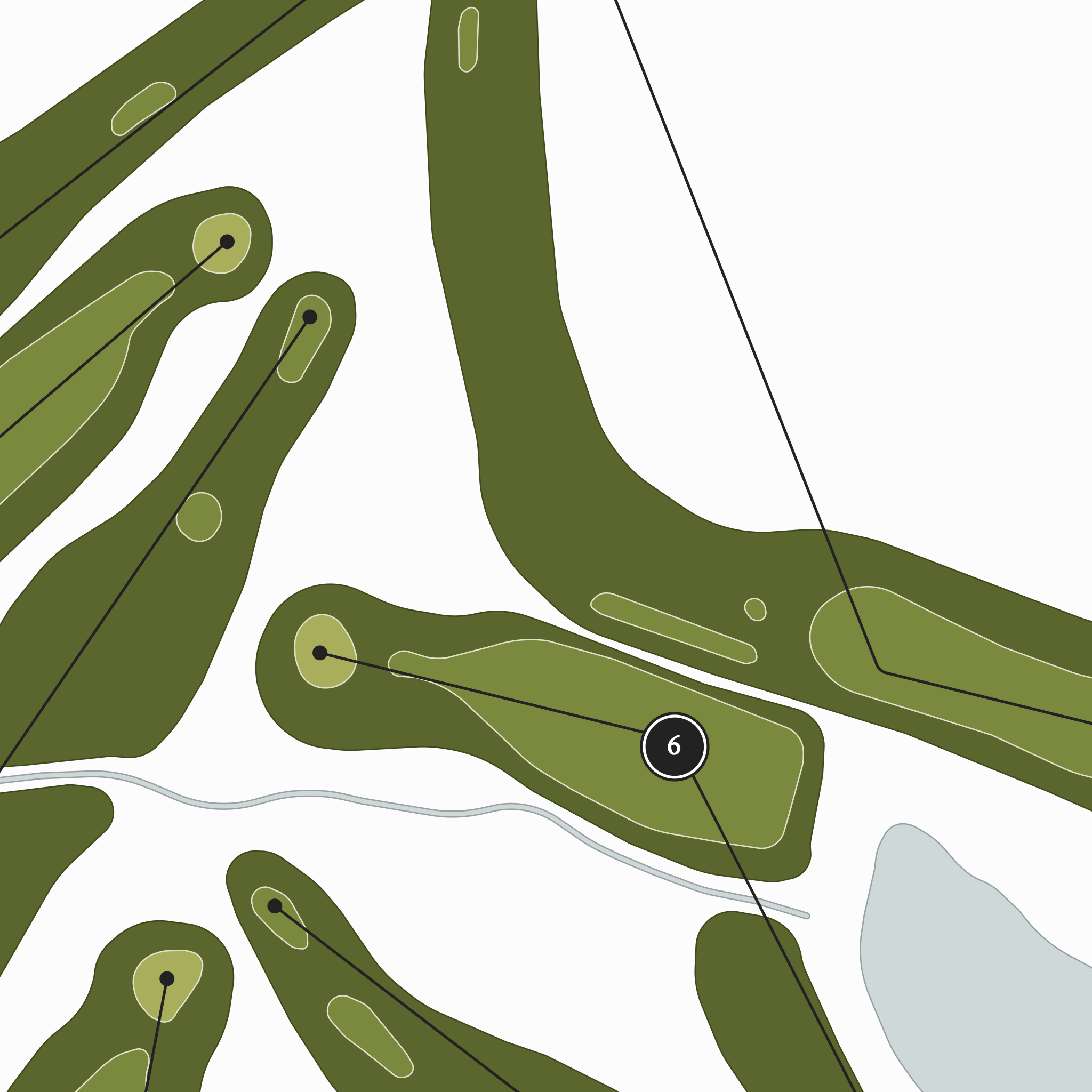 Piedmont Canyon Club | Golf Course Print | Close Up