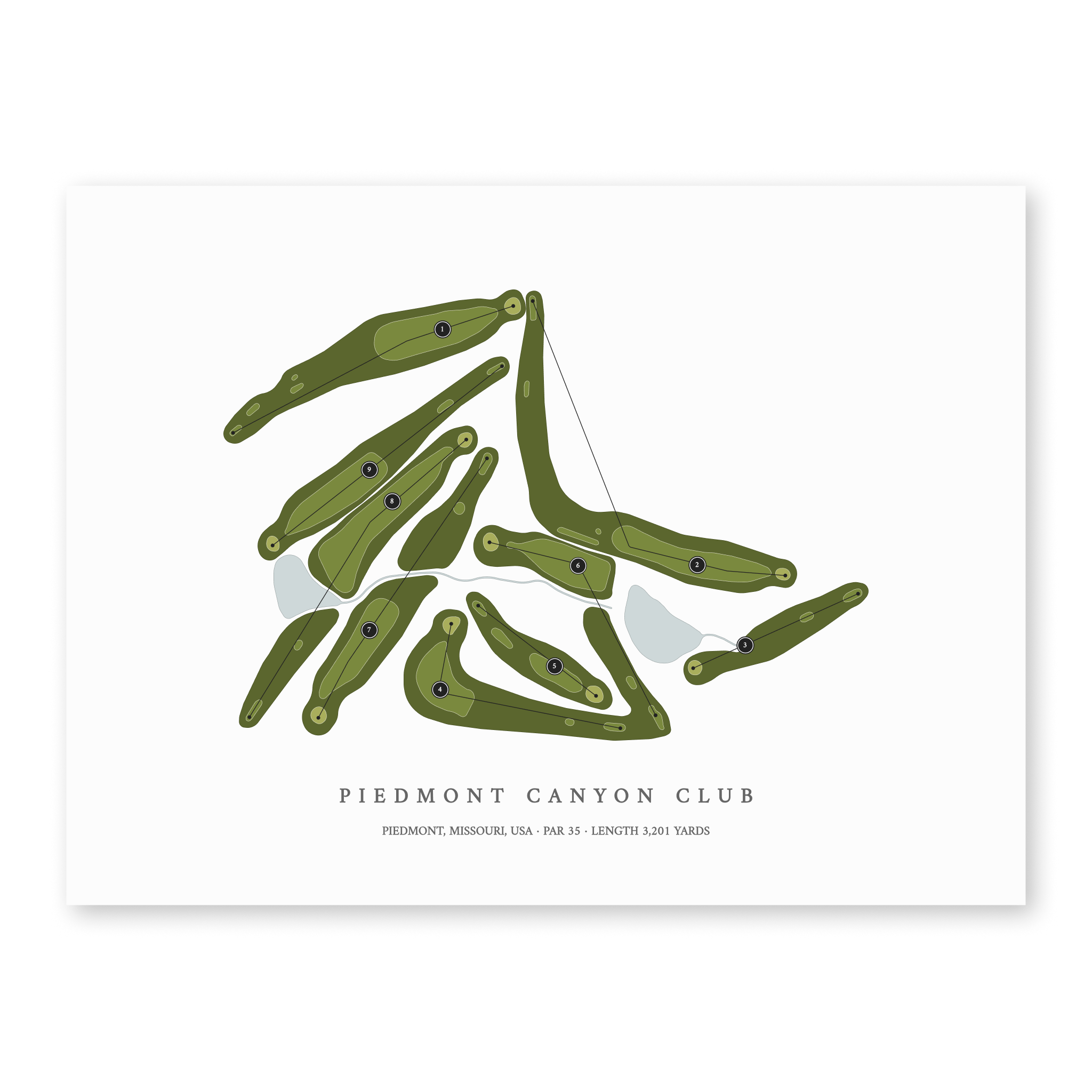 Piedmont Canyon Club | Golf Course Print | Unframed