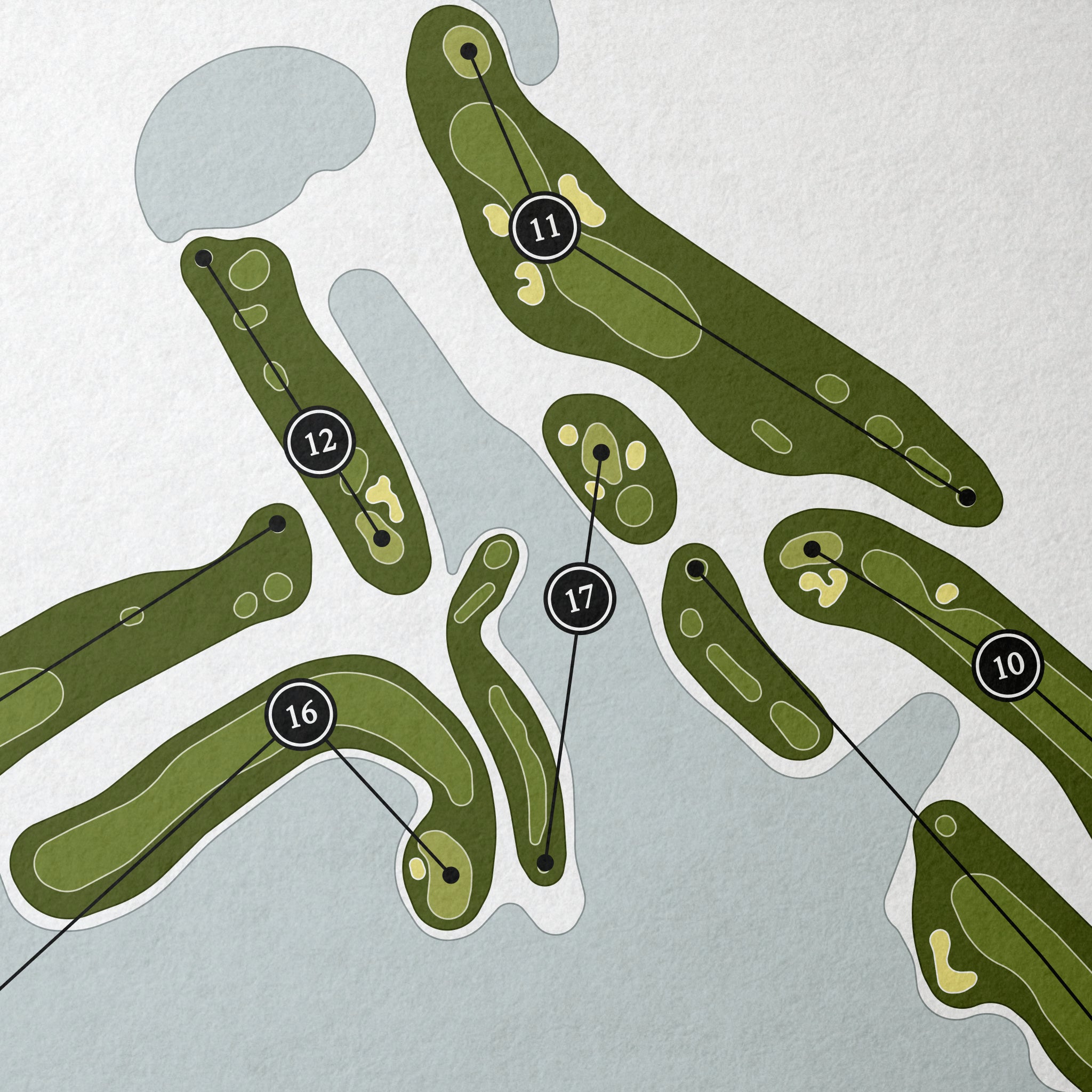 Piedmont Driving Club | Golf Course Map | Close Up