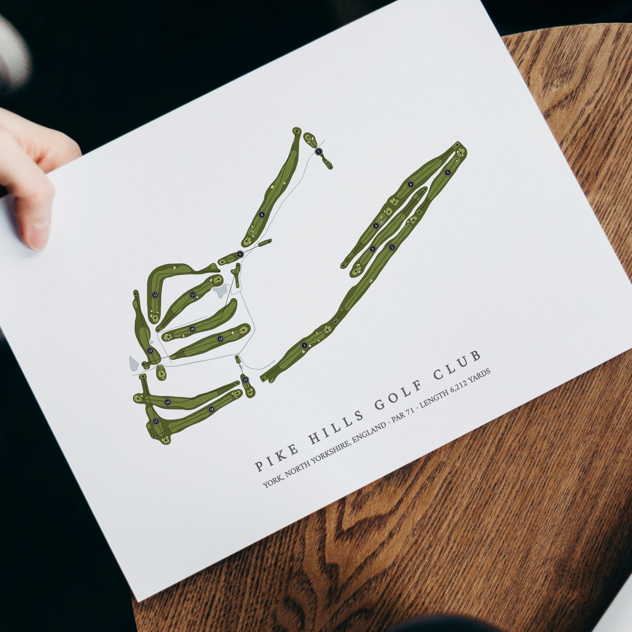 Pike Hills Golf Club | Golf Course Map | With Laptop