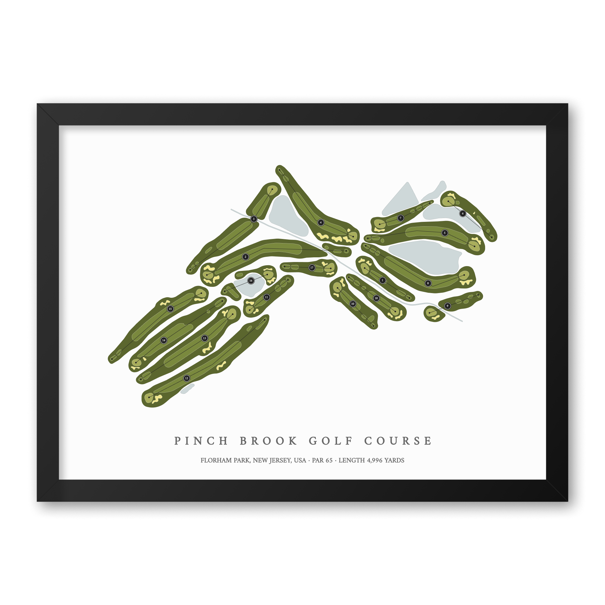 Pinch Brook Golf Course | Golf Course Print | Black Frame
