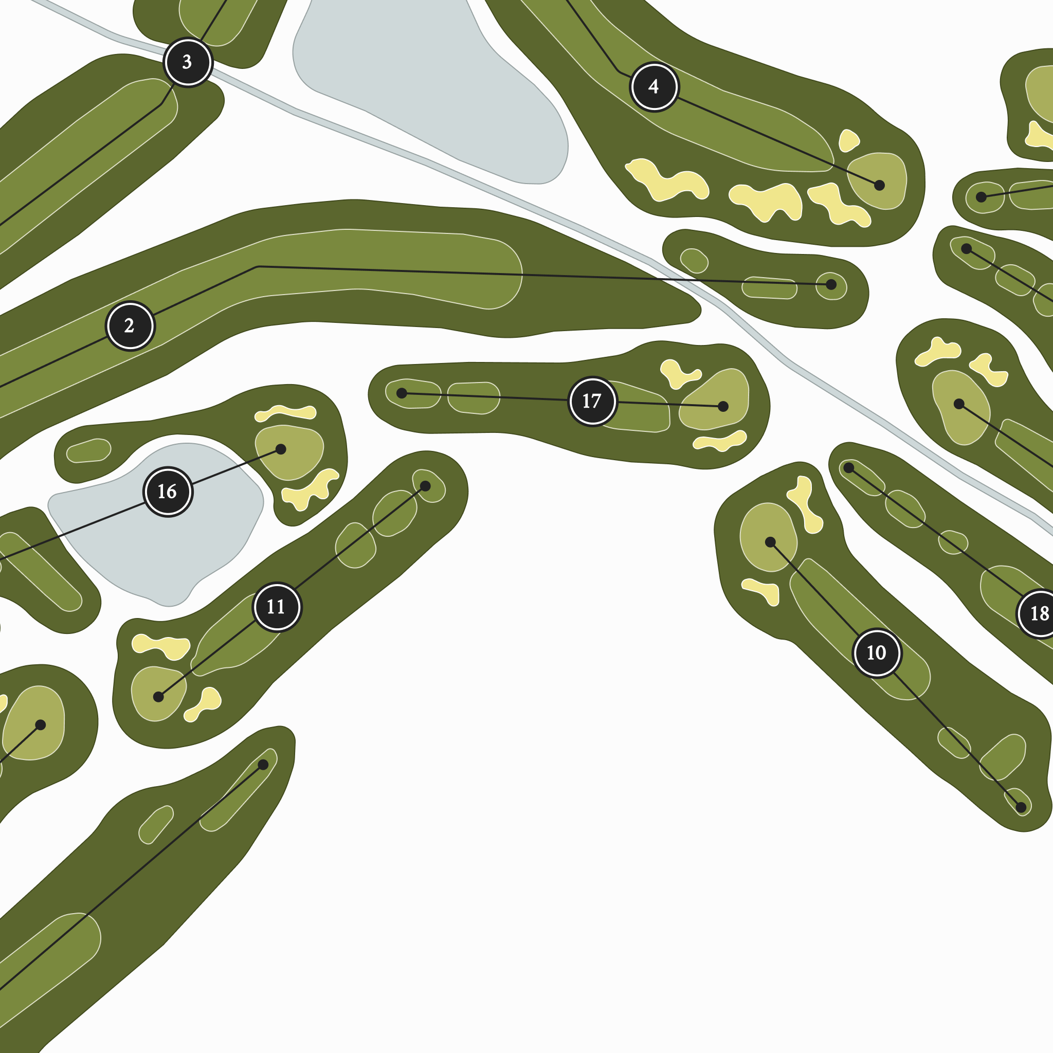 Pinch Brook Golf Course | Golf Course Print | Close Up