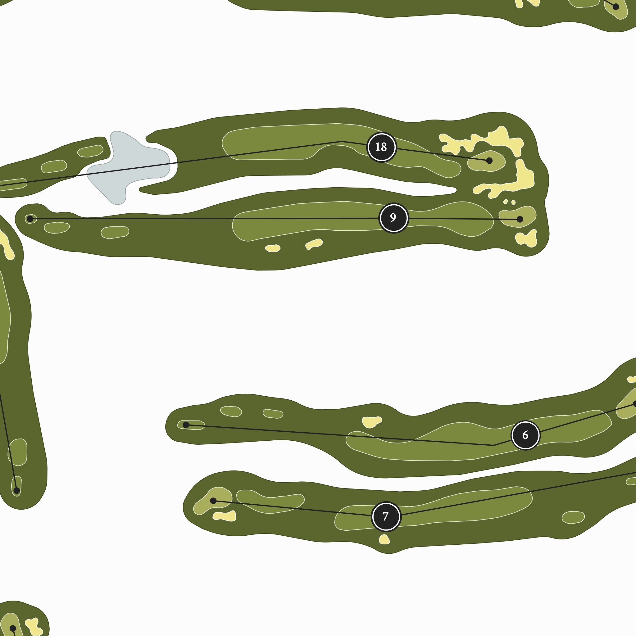 PineCrest Country Club | Golf Course Map | Close Up