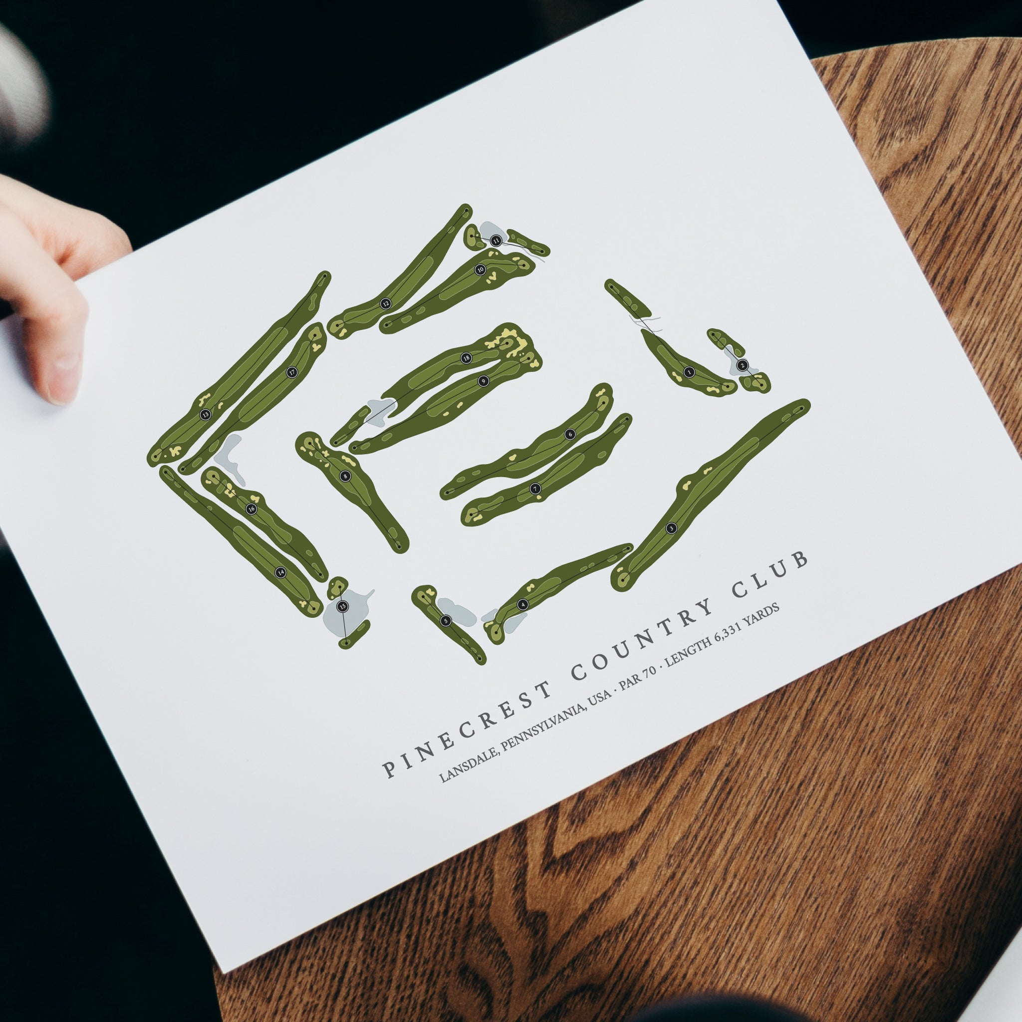 PineCrest Country Club | Golf Course Map | With Laptop