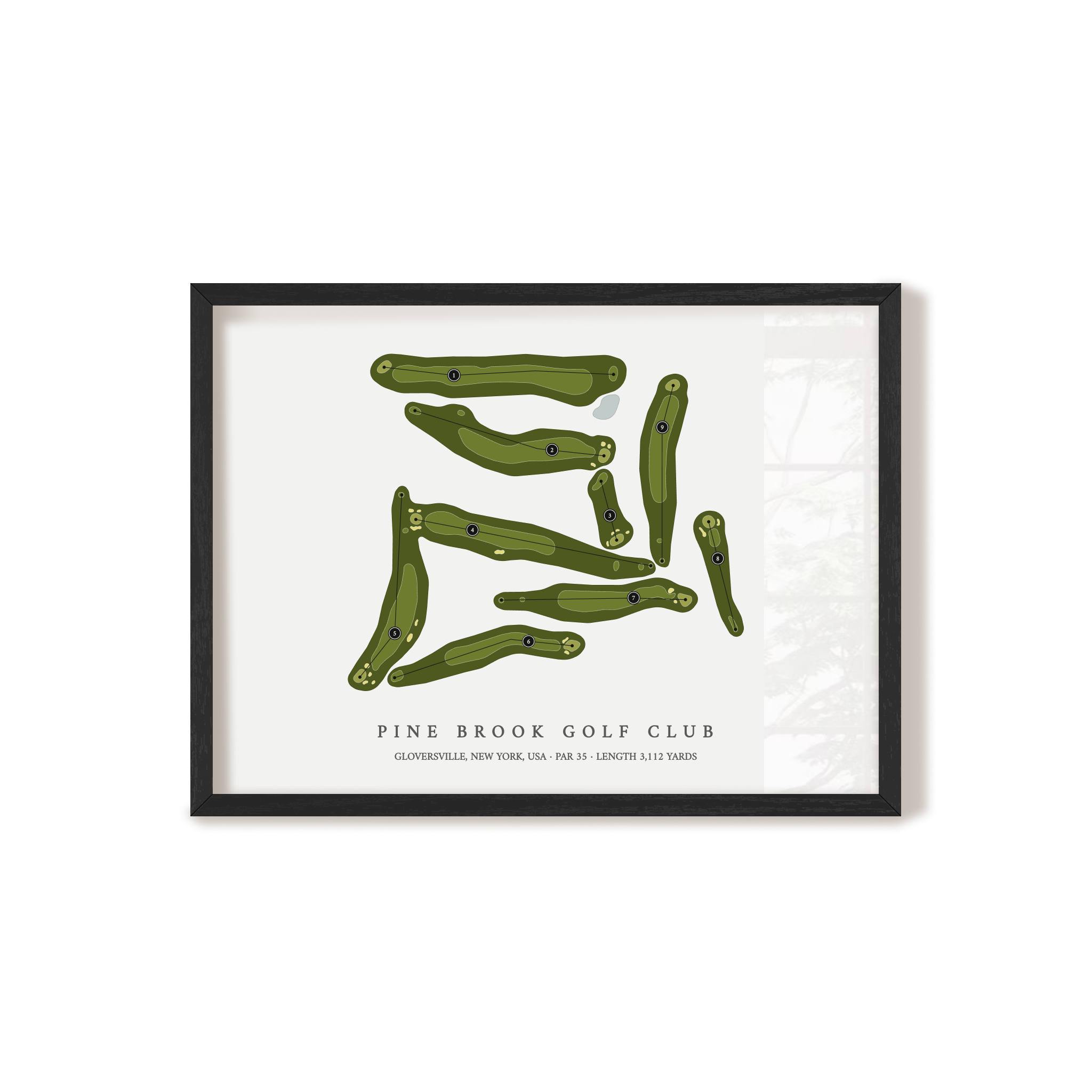 Pine Brook Golf Club | Golf Course Map | Black+Frame