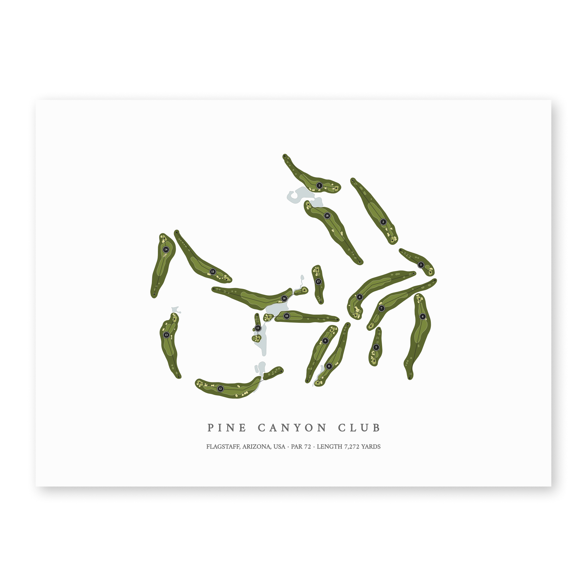 Pine Canyon Club | Golf Course Map | Unframed
