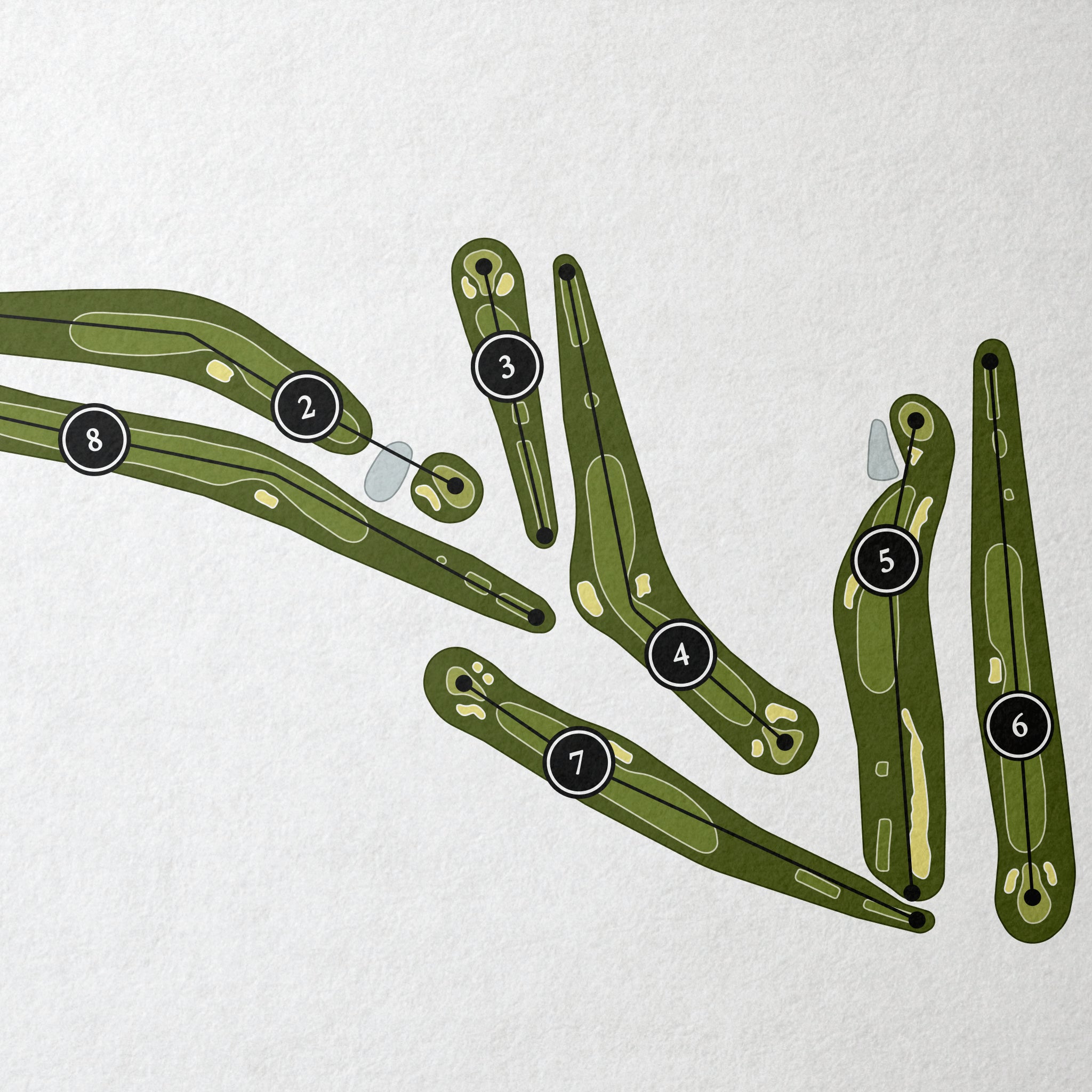 Pine Hills Country Club | Golf Course Map | Close Up