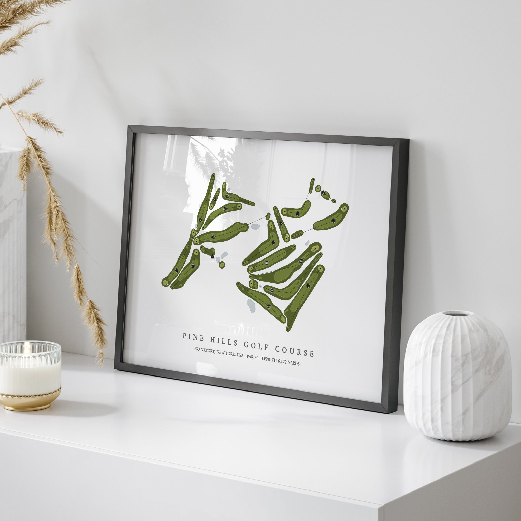 Pine Hills Golf Course | Golf Course Map | On Table