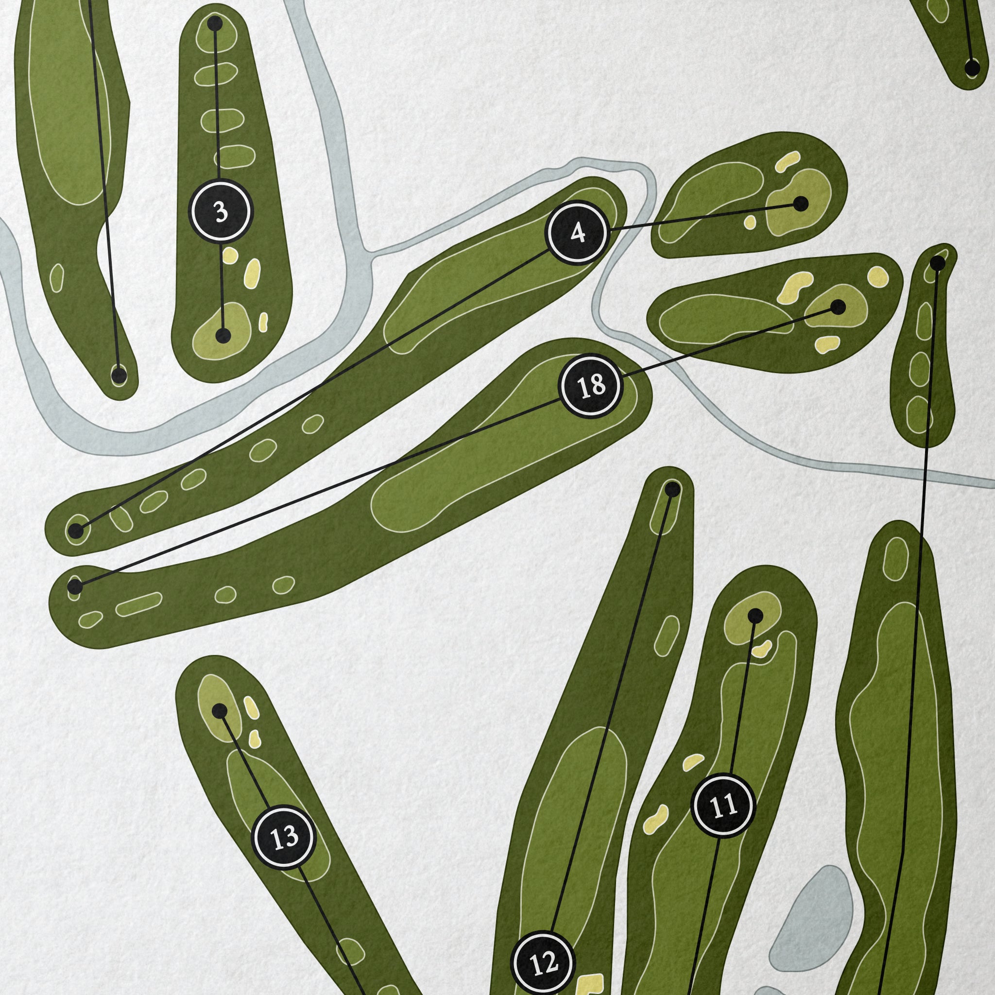 Pine Island Country Club | Golf Course Map | Close Up